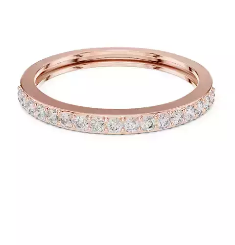 Round Cut Diamond Half Eternity Wedding Band 3DM STL Video