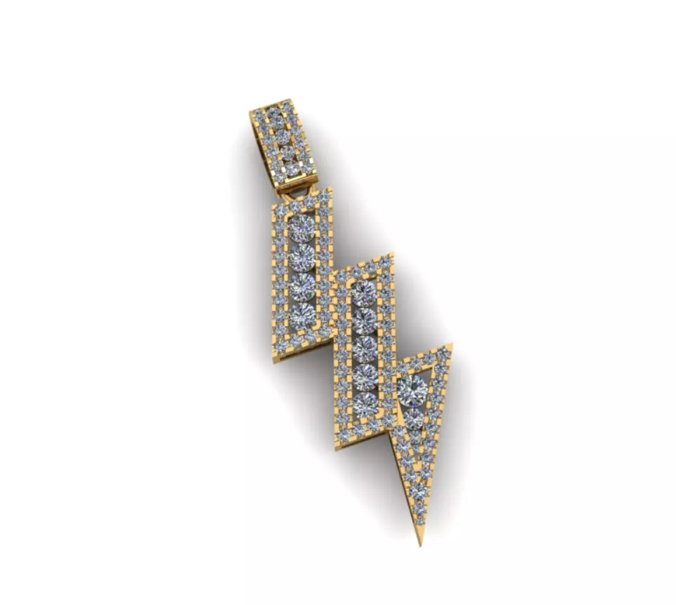 Lightning Pendant CG15 3D print model_0