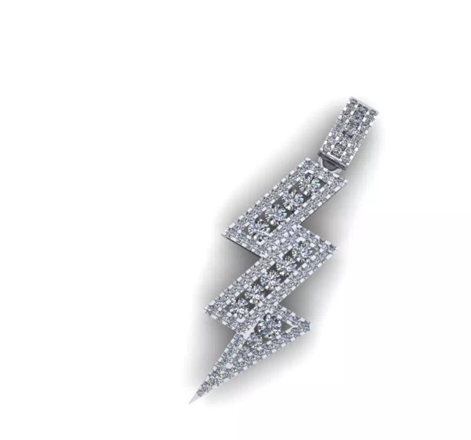 Lightning Pendant CG15 3D print model_5
