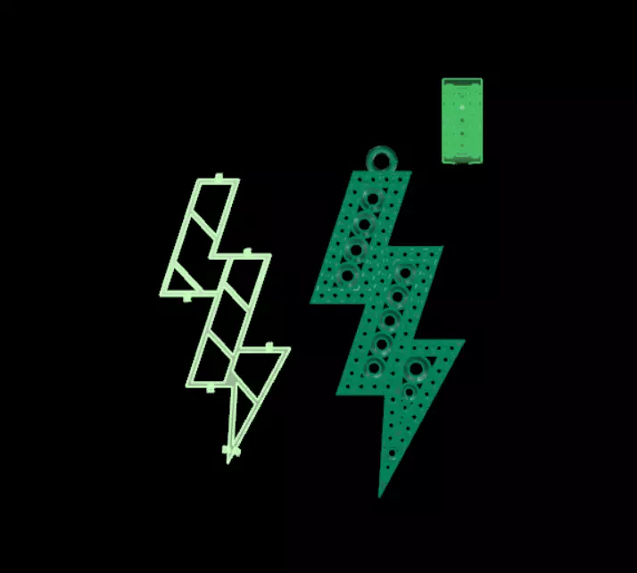 Lightning Pendant CG15 3D print model_3