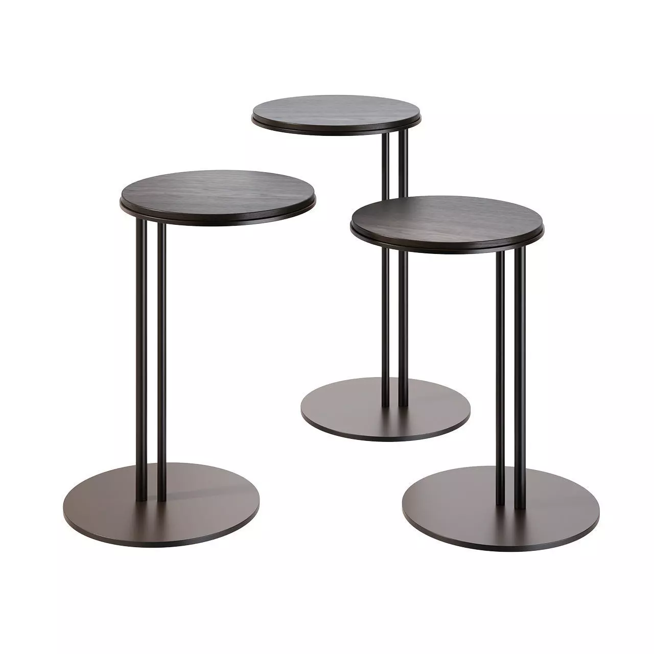 Sting Wood XL Side Tables by Cattelan Italia 3D model_0