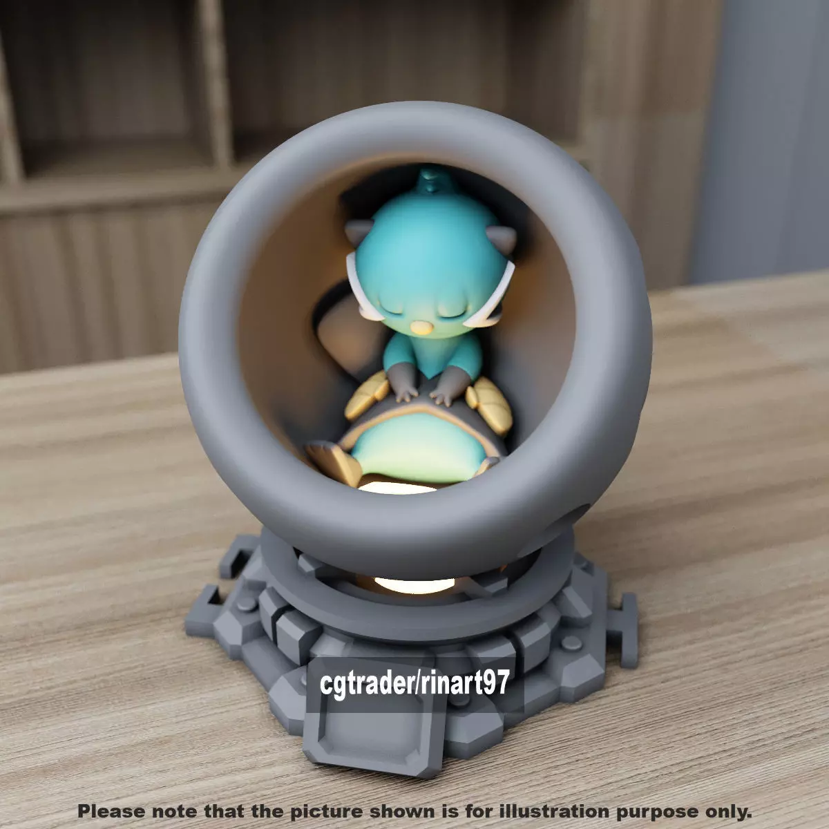 Dewott in healing machine pods 3D print model_3