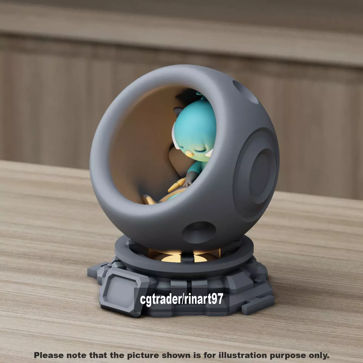 Dewott in healing machine pods 3D print model_1