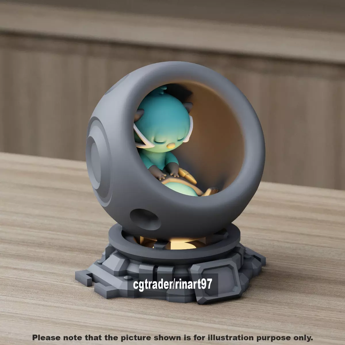 Dewott in healing machine pods 3D print model_11