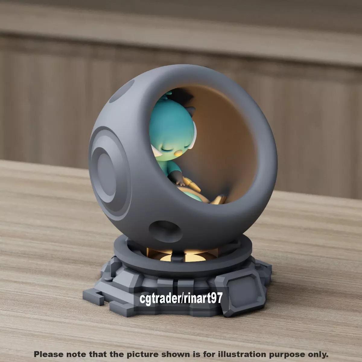 Dewott in healing machine pods 3D print model_12