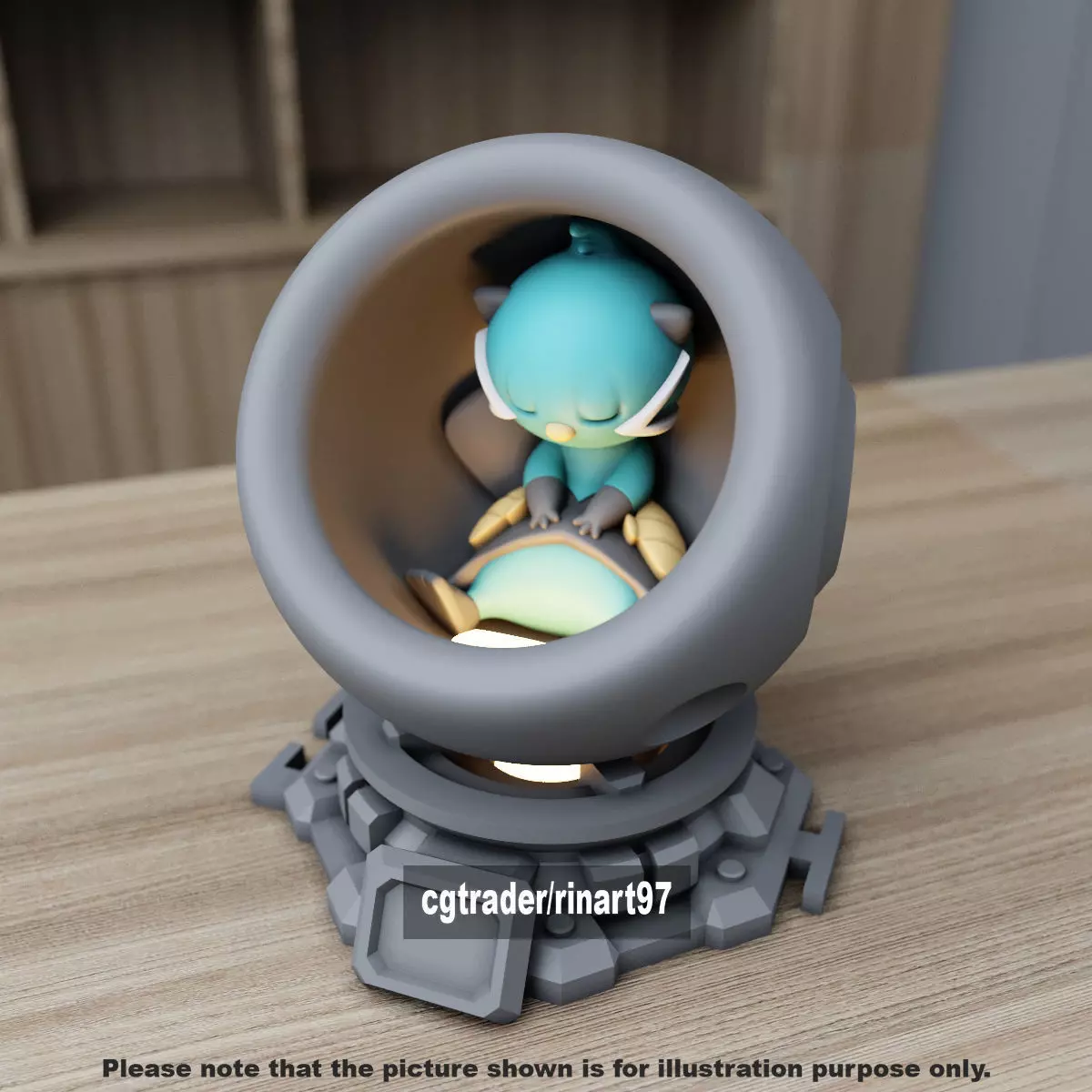 Dewott in healing machine pods 3D print model_4