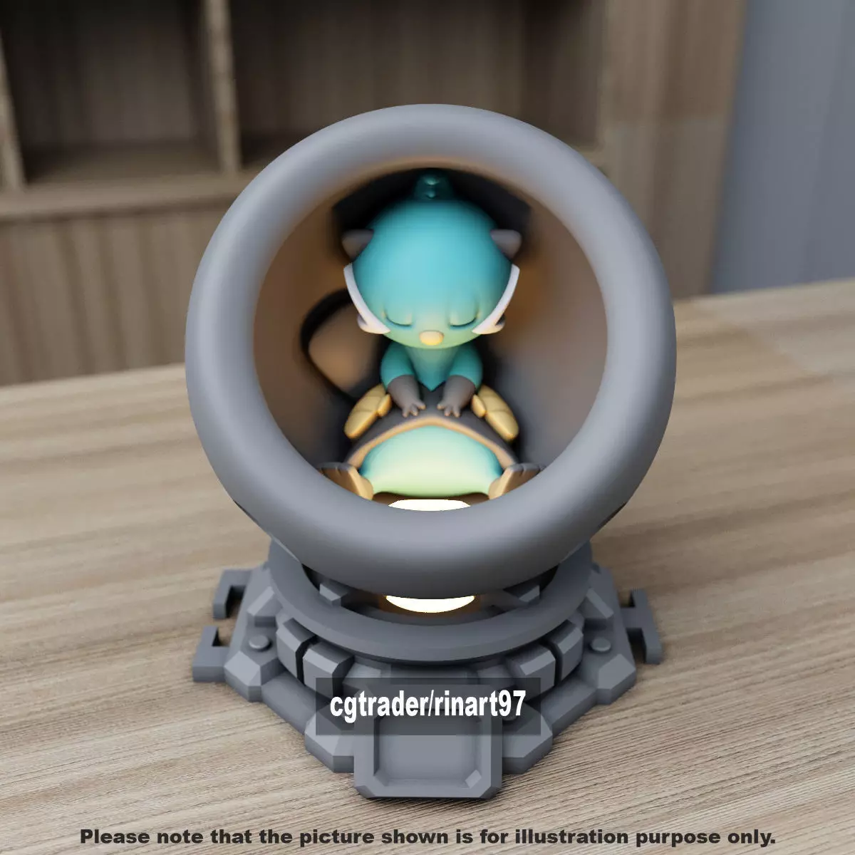 Dewott in healing machine pods 3D print model_2