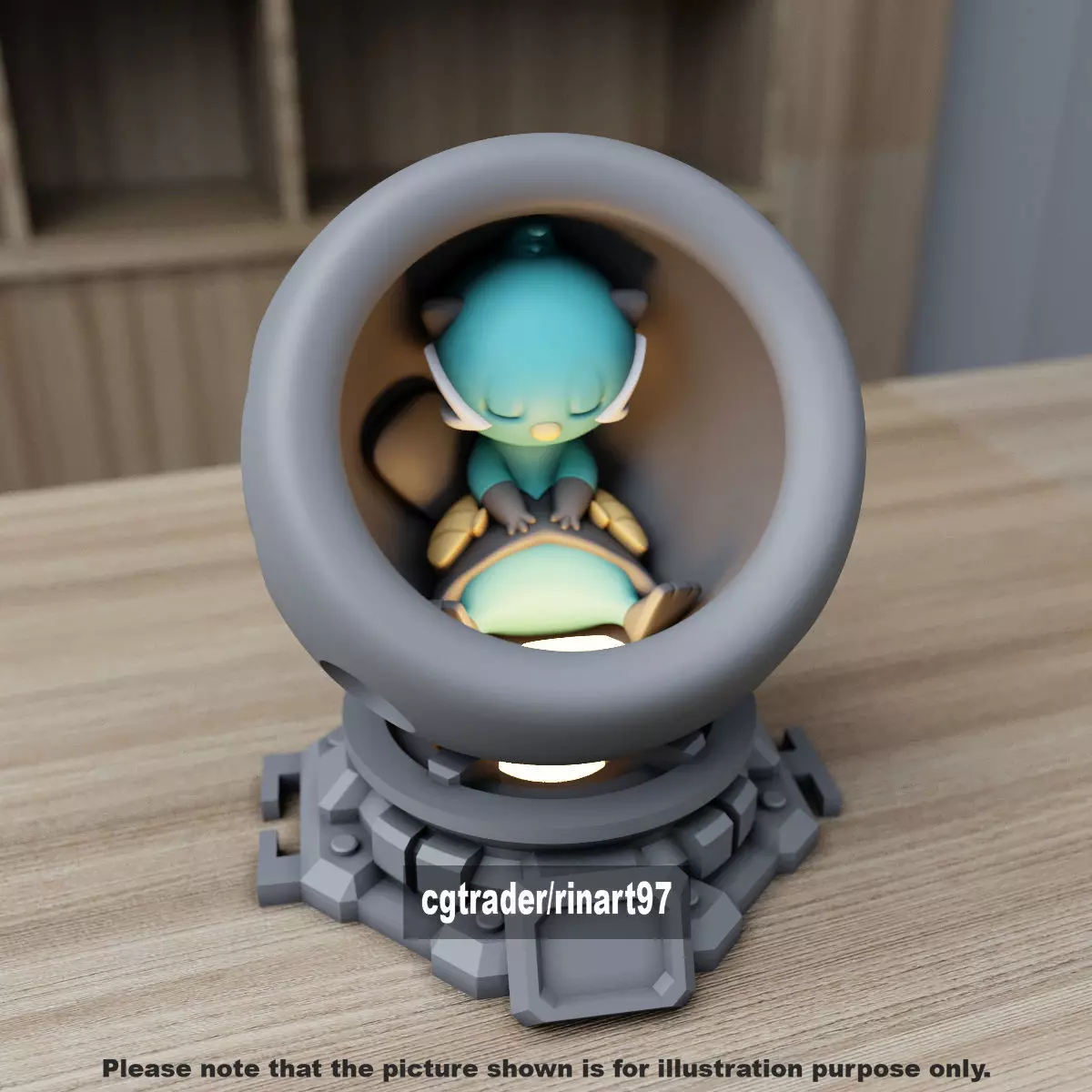 Dewott in healing machine pods 3D print model_5