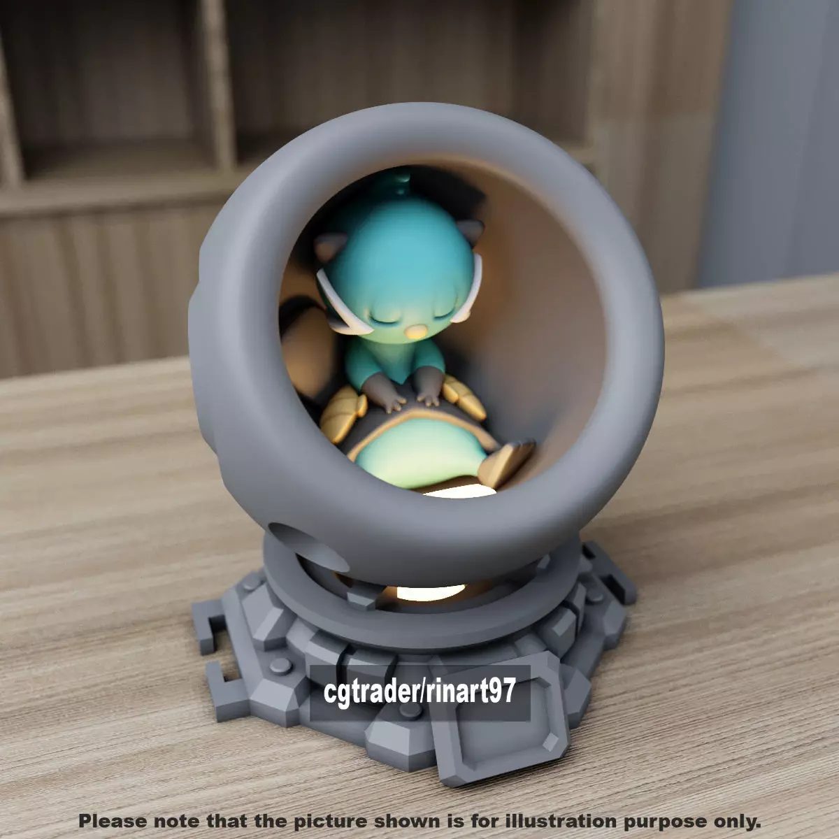 Dewott in healing machine pods 3D print model_6