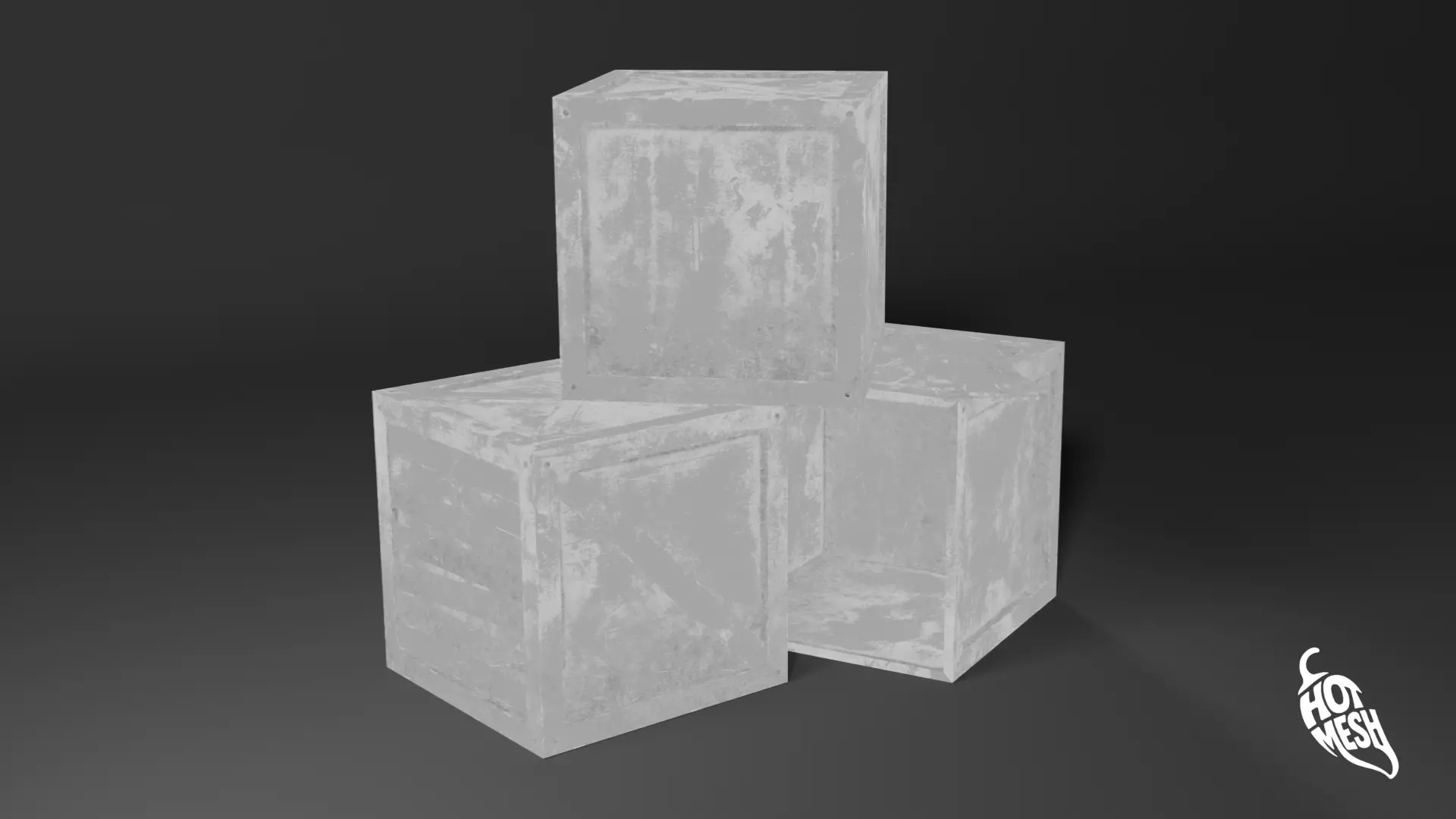  LOW POLY MEDIEVAL CRATE Low-poly 3D model_5