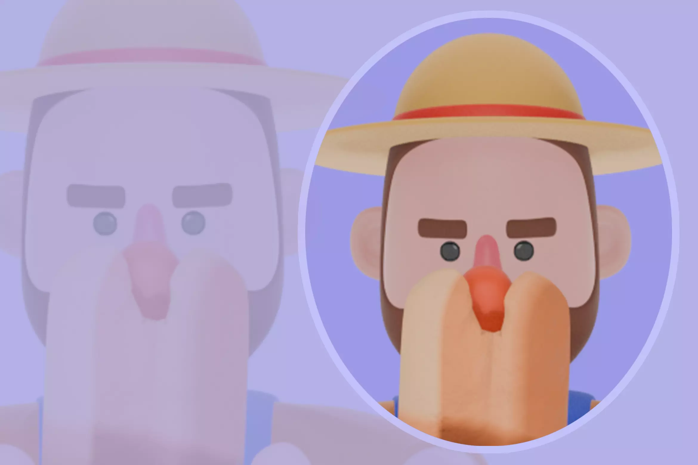 Stylized 3D Cartoon Farmer Character - Holding Wood 3D model_0