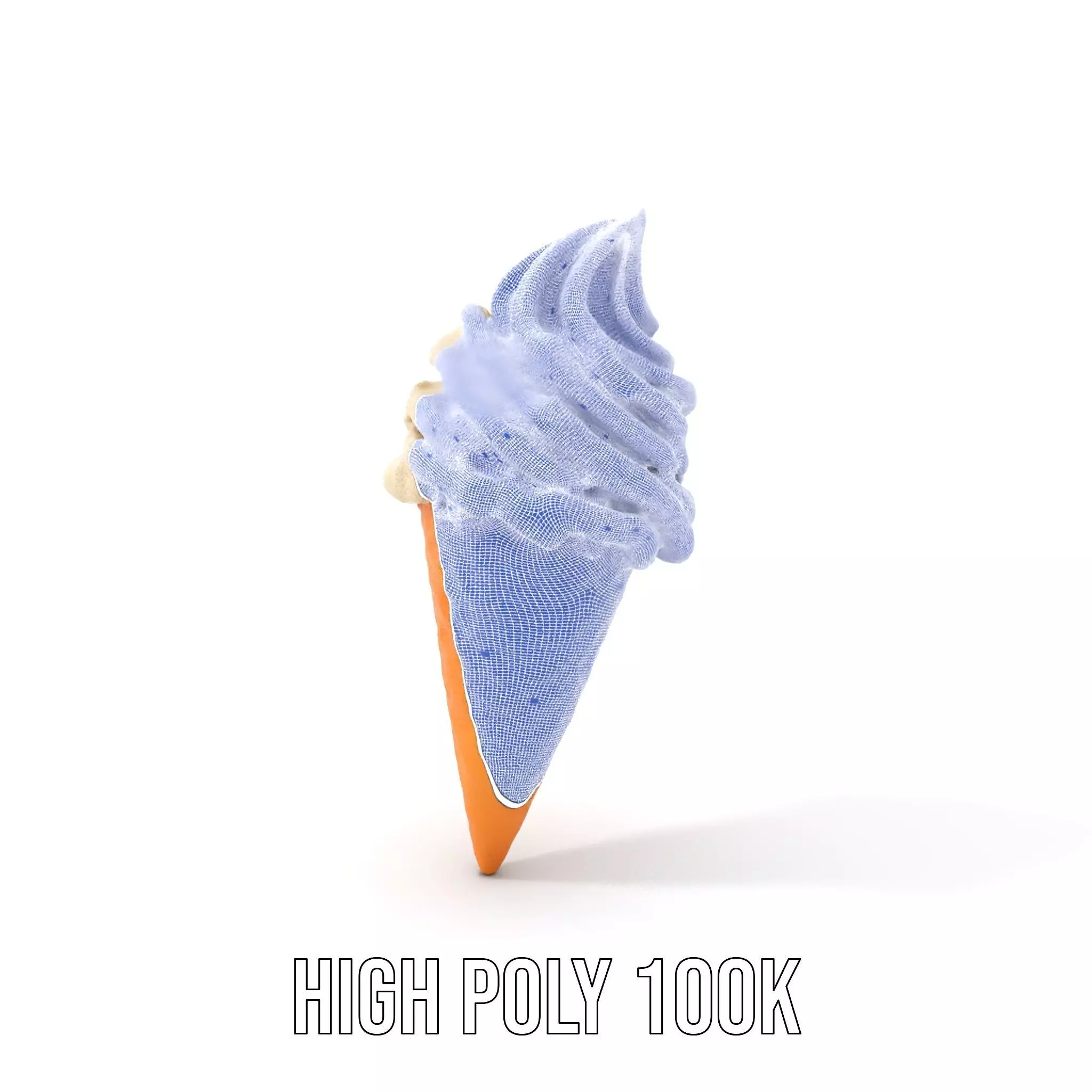 Vanilla Ice Cream Cone model pack Low-poly 3D model_5