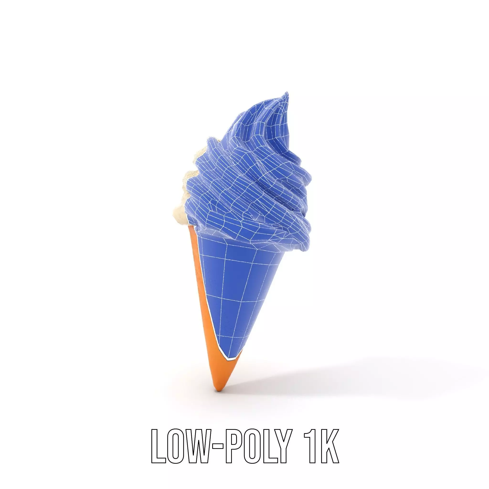Vanilla Ice Cream Cone model pack Low-poly 3D model_15