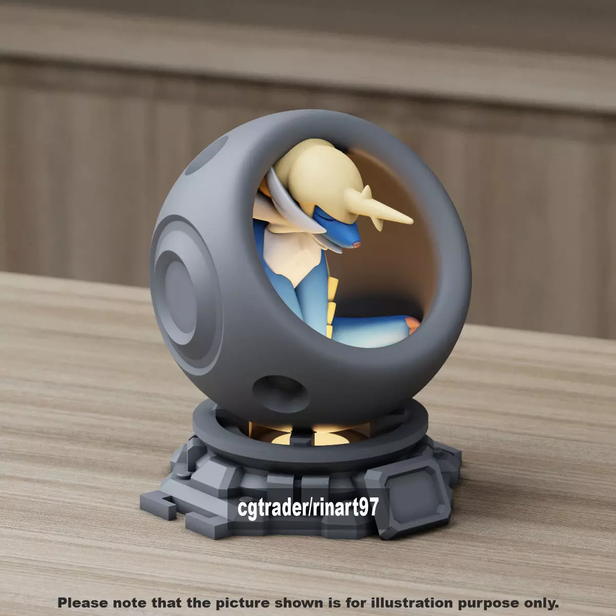 Samurott in healing machine pods 3D print model_12