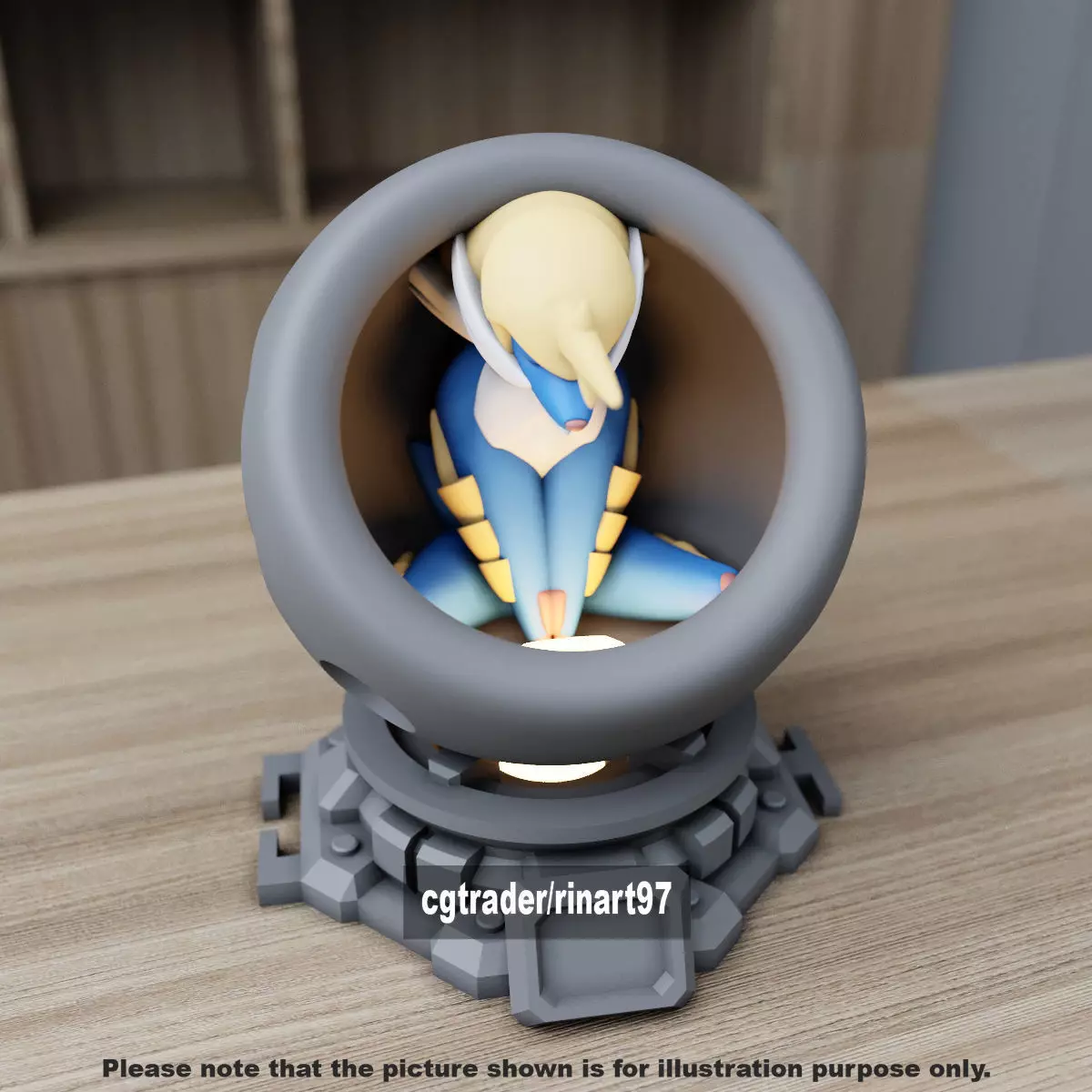 Samurott in healing machine pods 3D print model_5