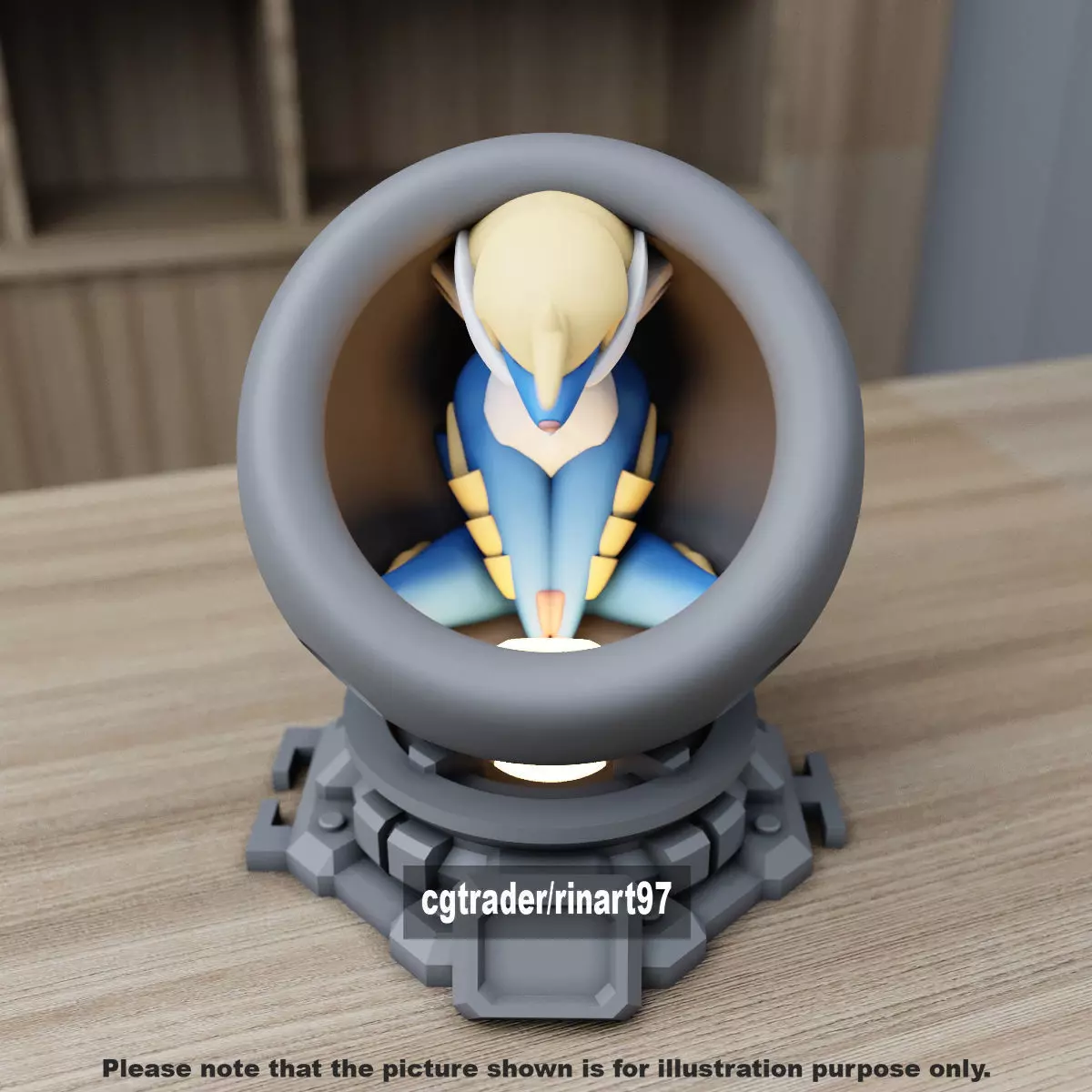 Samurott in healing machine pods 3D print model_2