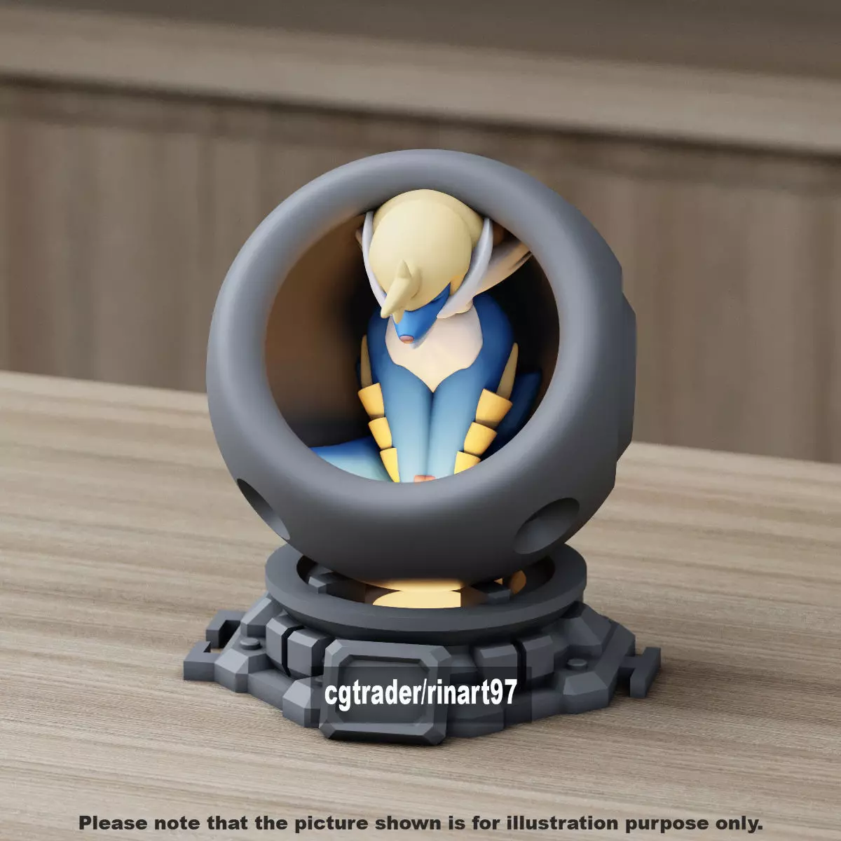 Samurott in healing machine pods 3D print model_7