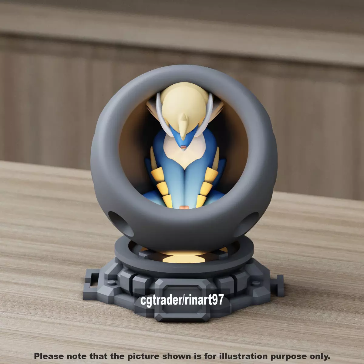 Samurott in healing machine pods 3D print model_8