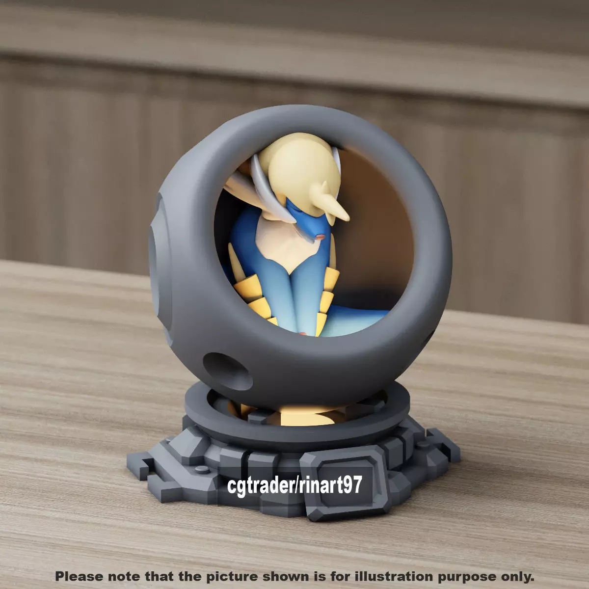 Samurott in healing machine pods 3D print model_10