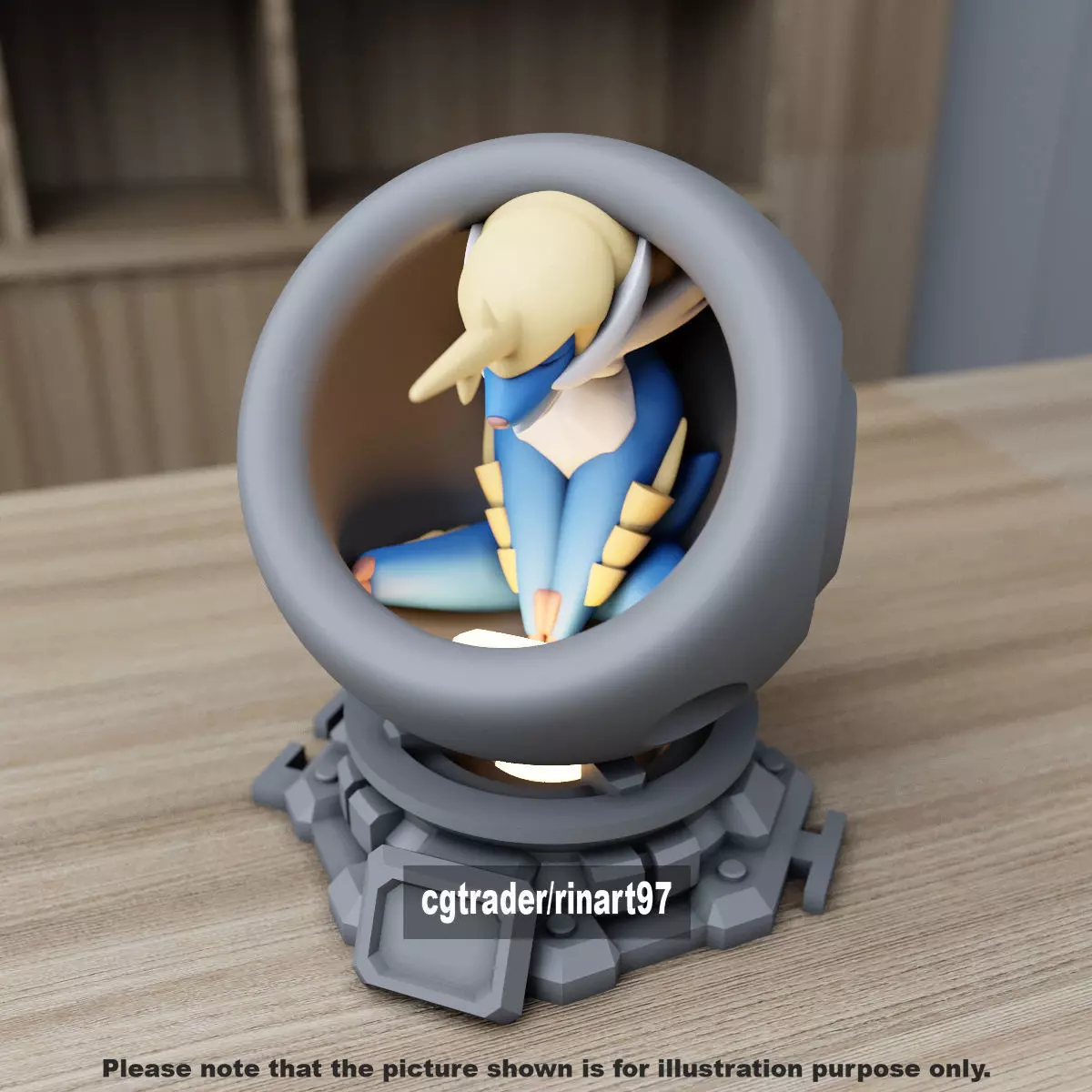 Samurott in healing machine pods 3D print model_4