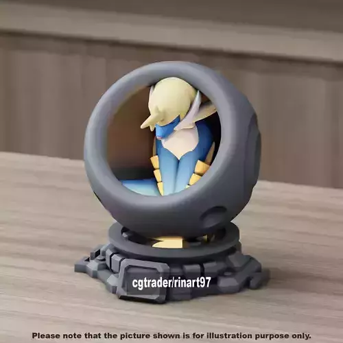 Samurott in healing machine pods 3D print model Samurott in healing machine pods 3D print model