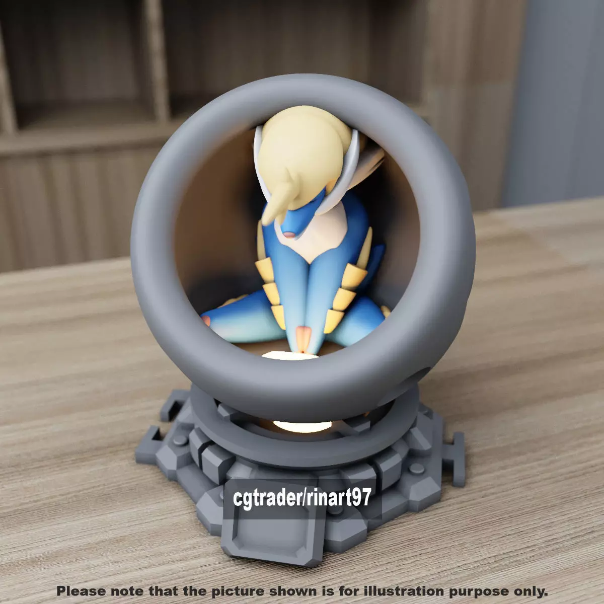 Samurott in healing machine pods 3D print model_3