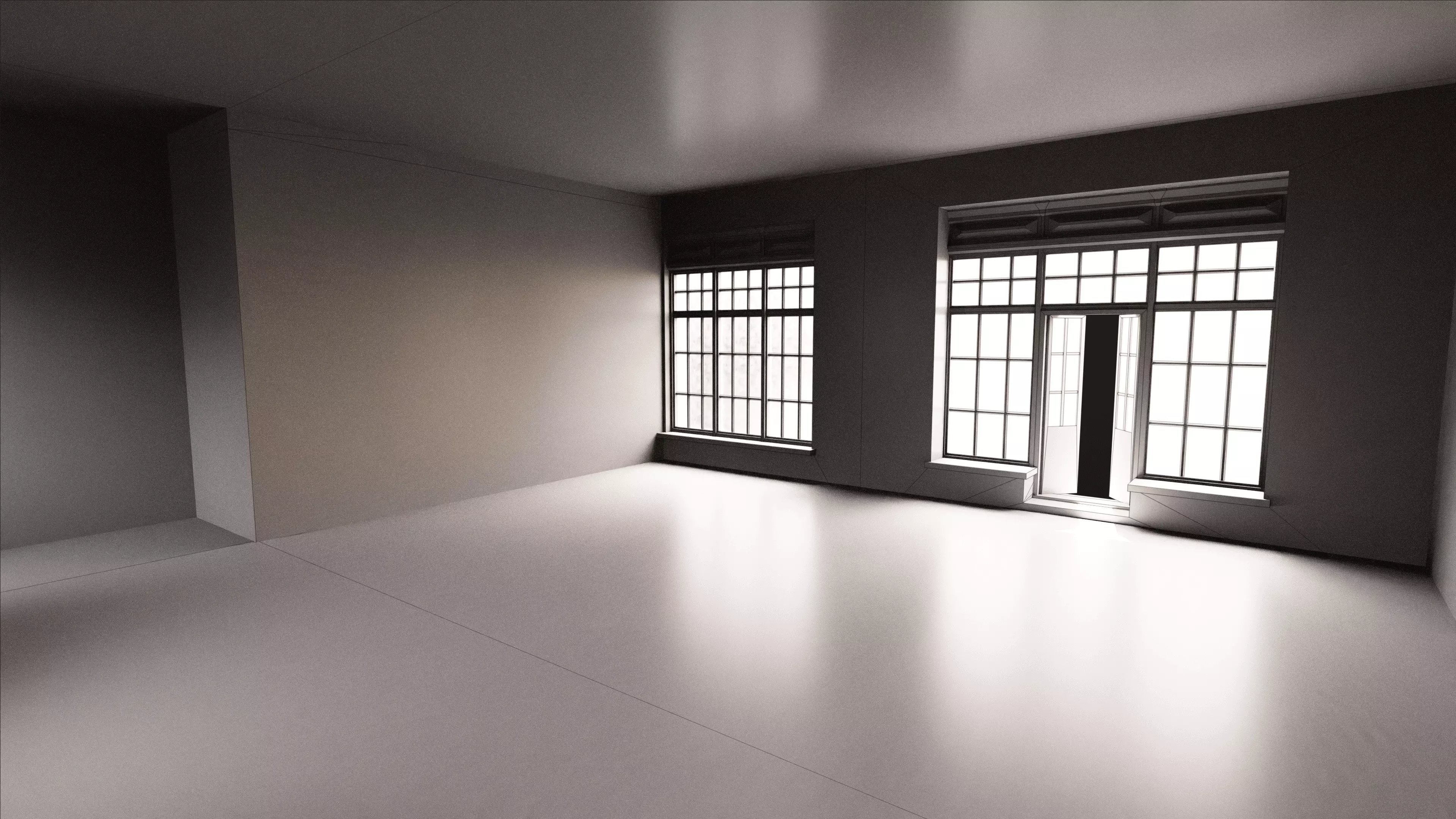 Old City Townhouse Low-poly 3D model_20