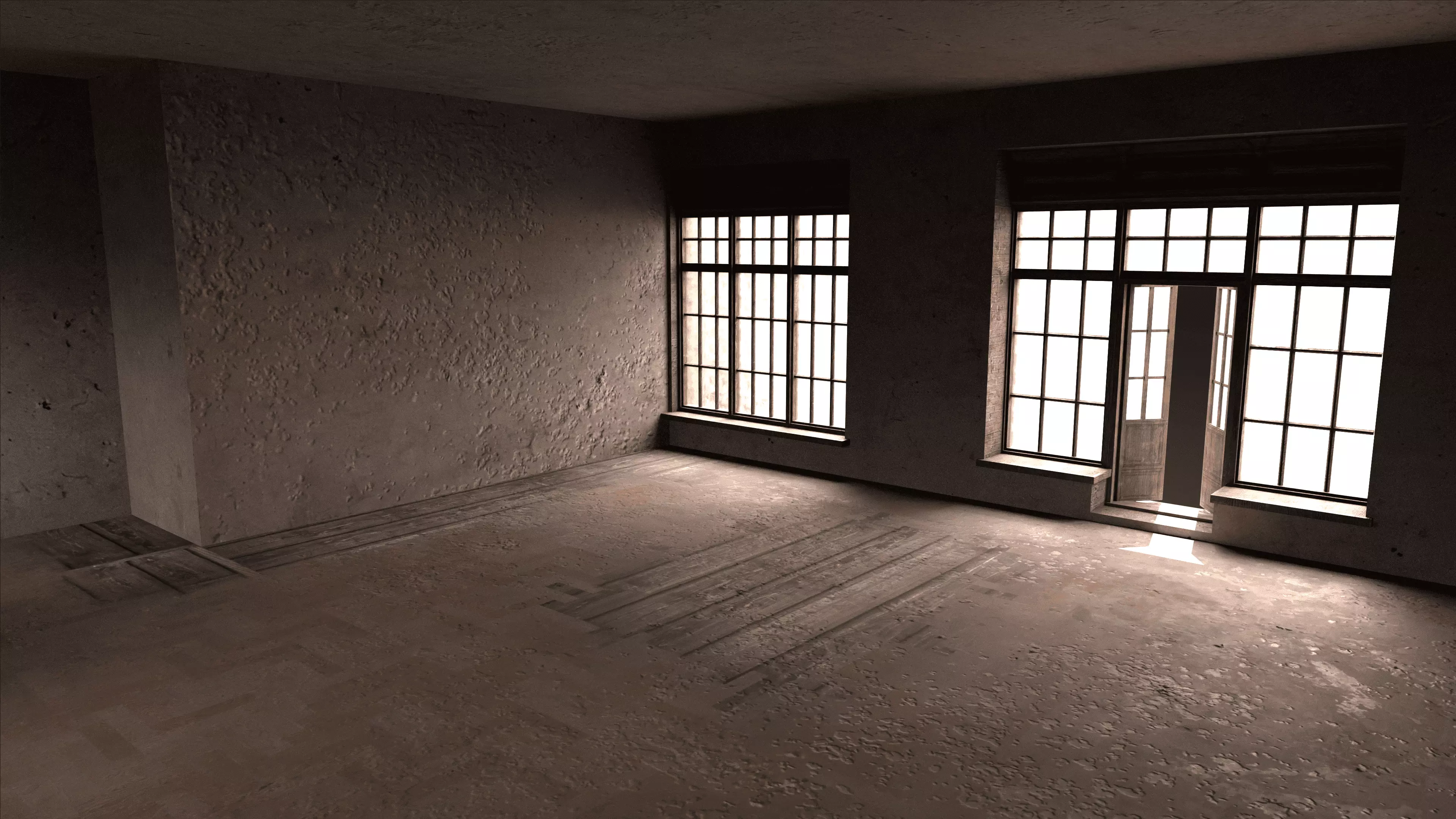 Old City Townhouse Low-poly 3D model_13