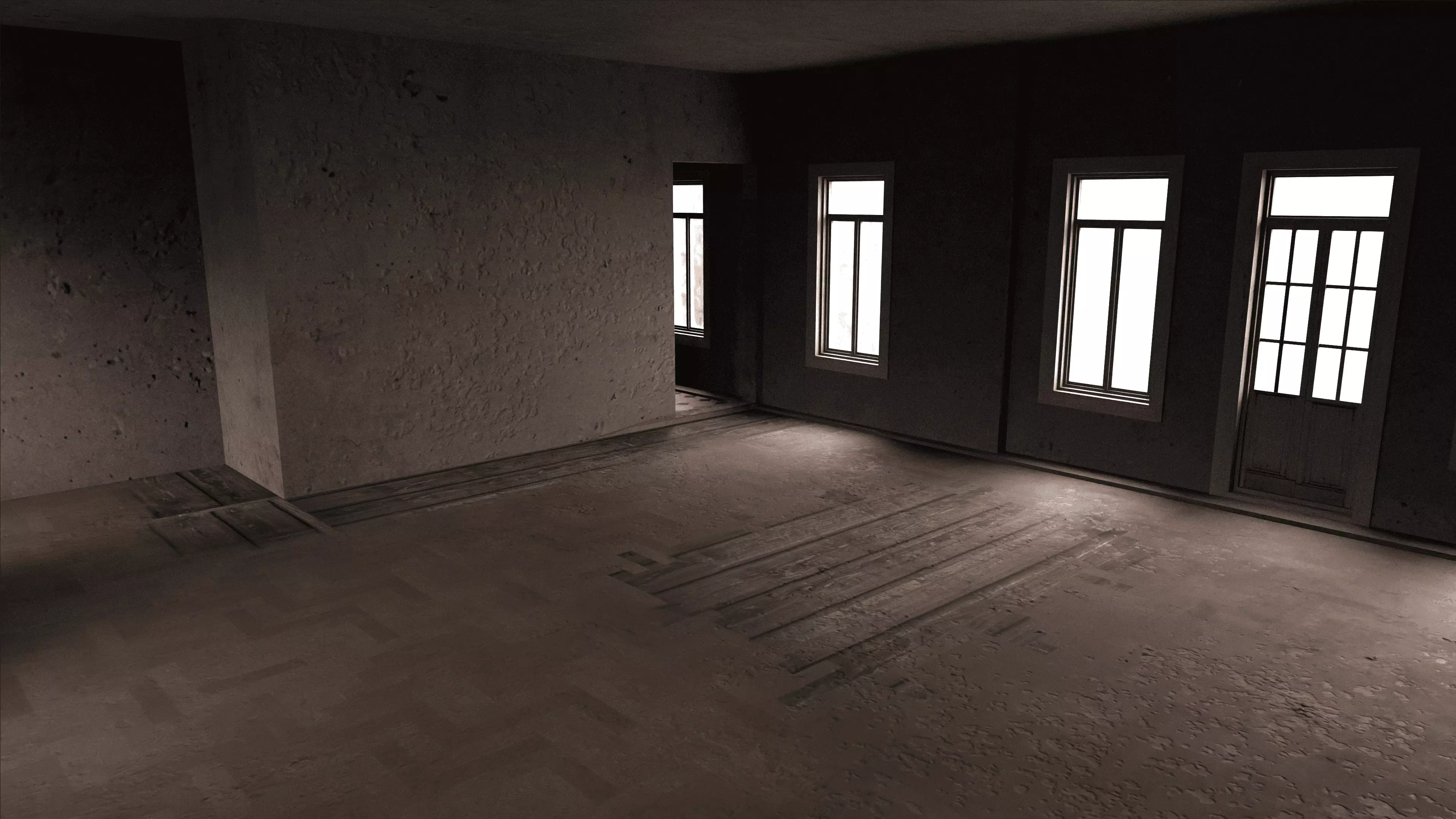 Old City Townhouse Low-poly 3D model_14