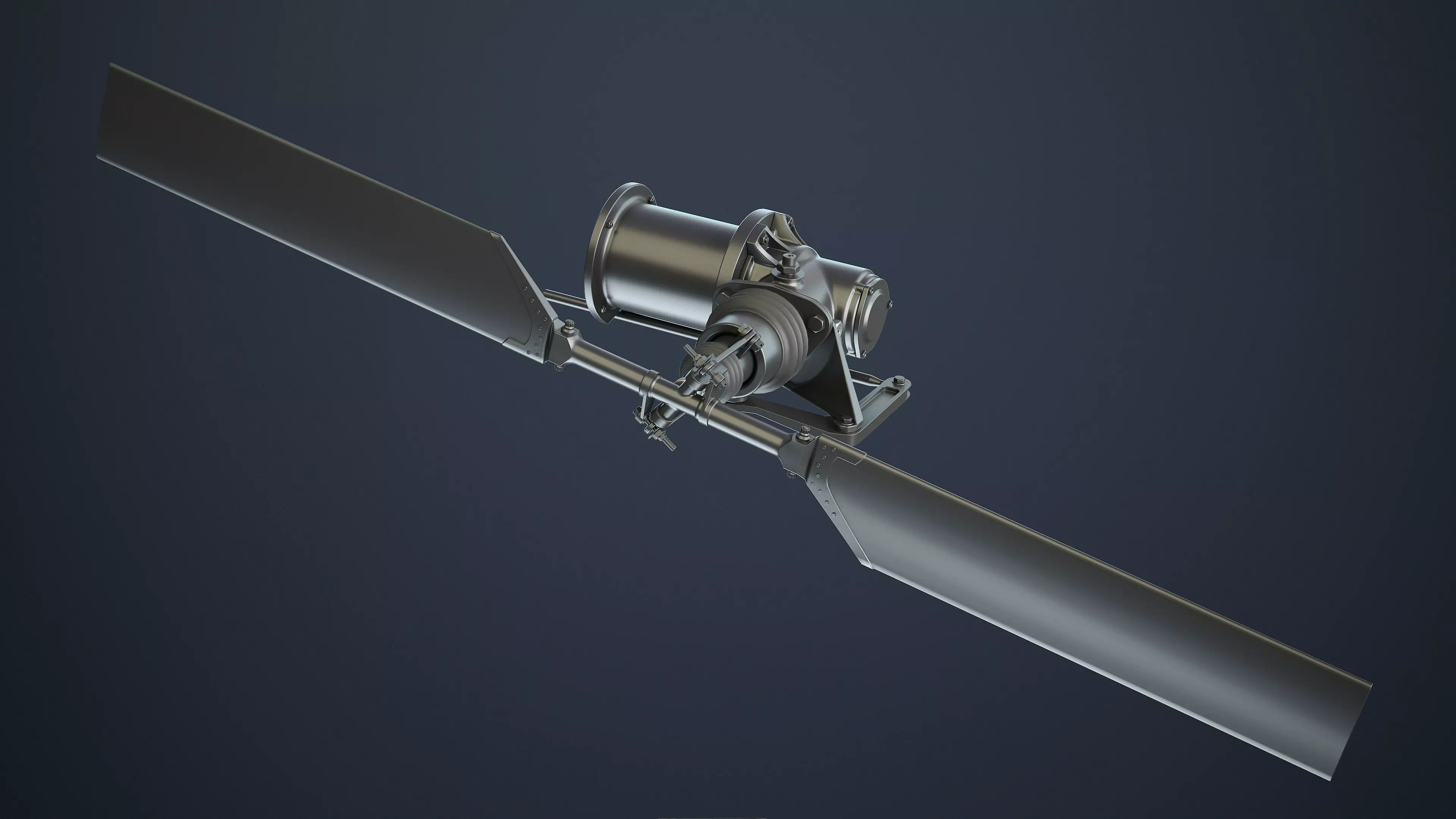 MH-6 Little Bird Rotors High-Poly 3D model_10