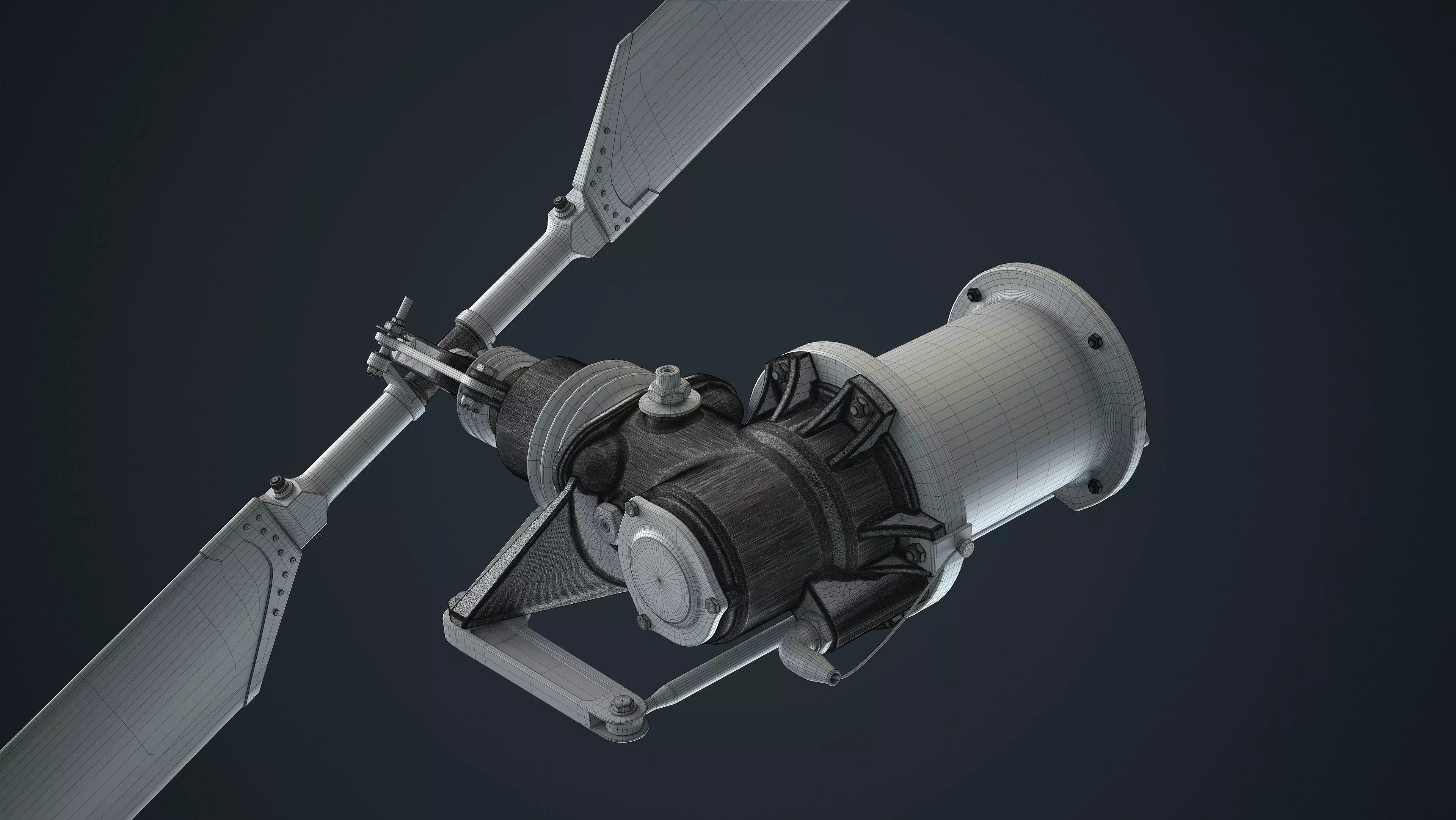 MH-6 Little Bird Rotors High-Poly 3D model_14