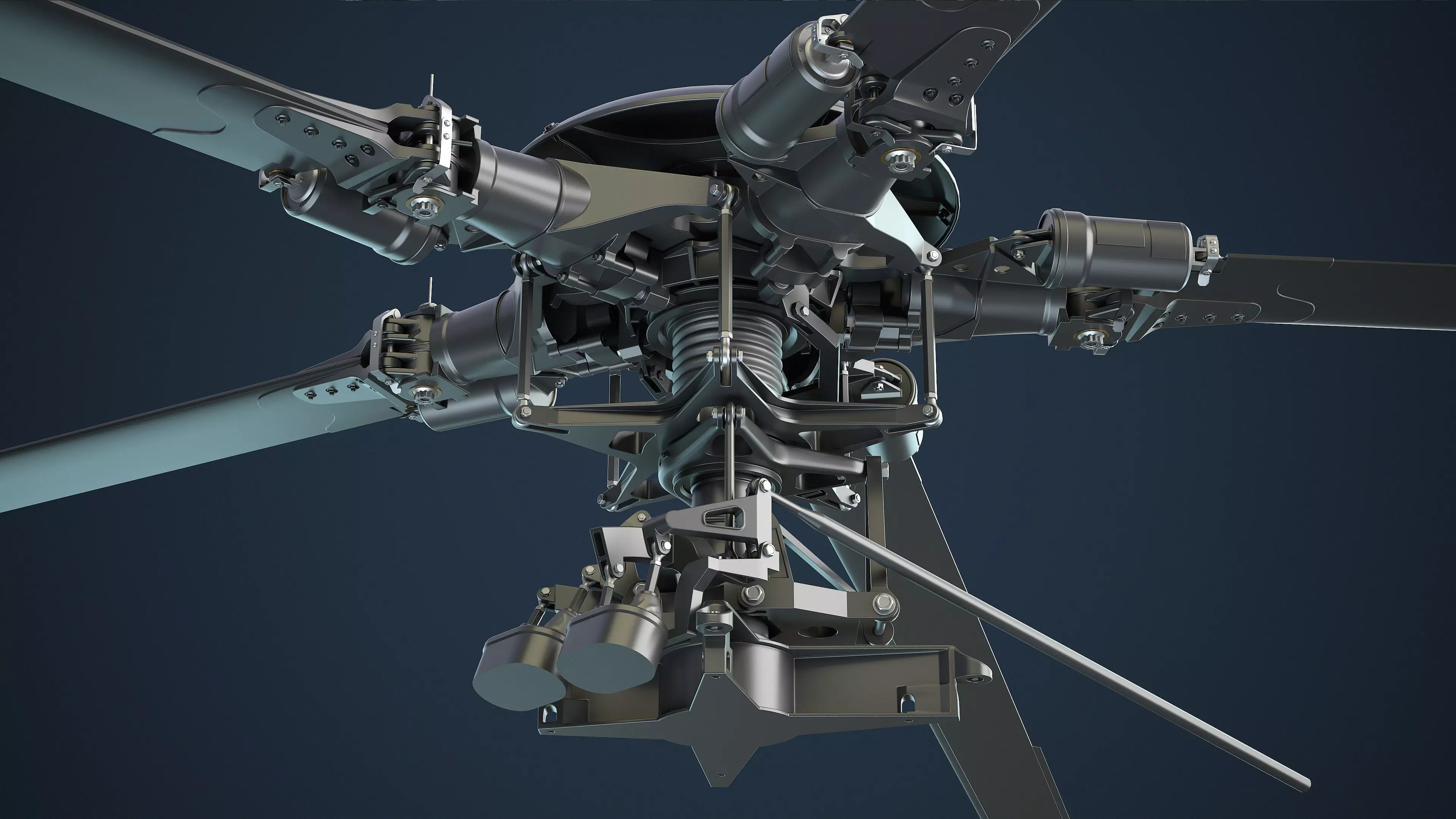 MH-6 Little Bird Rotors High-Poly 3D model_5