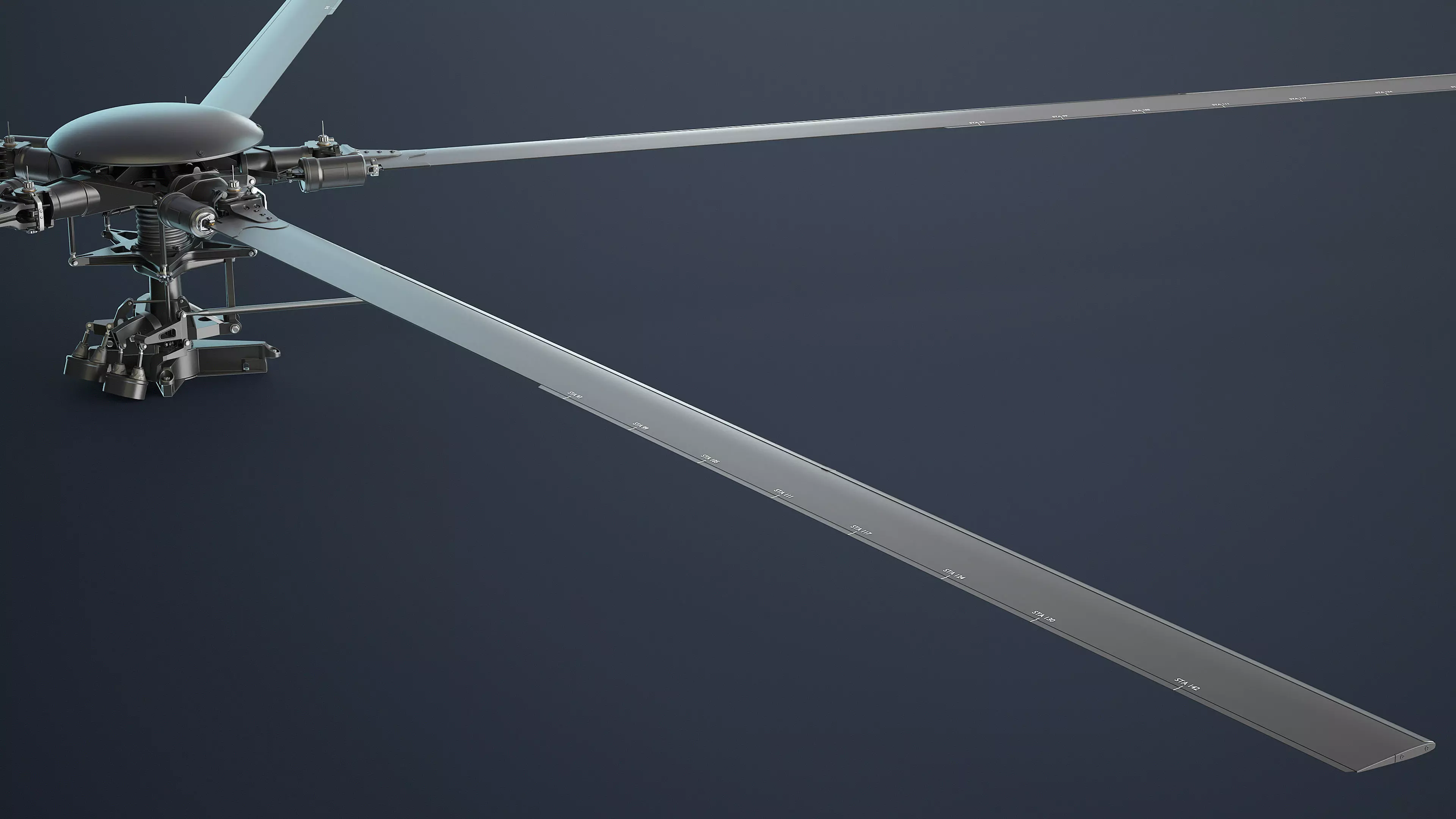 MH-6 Little Bird Rotors High-Poly 3D model_1