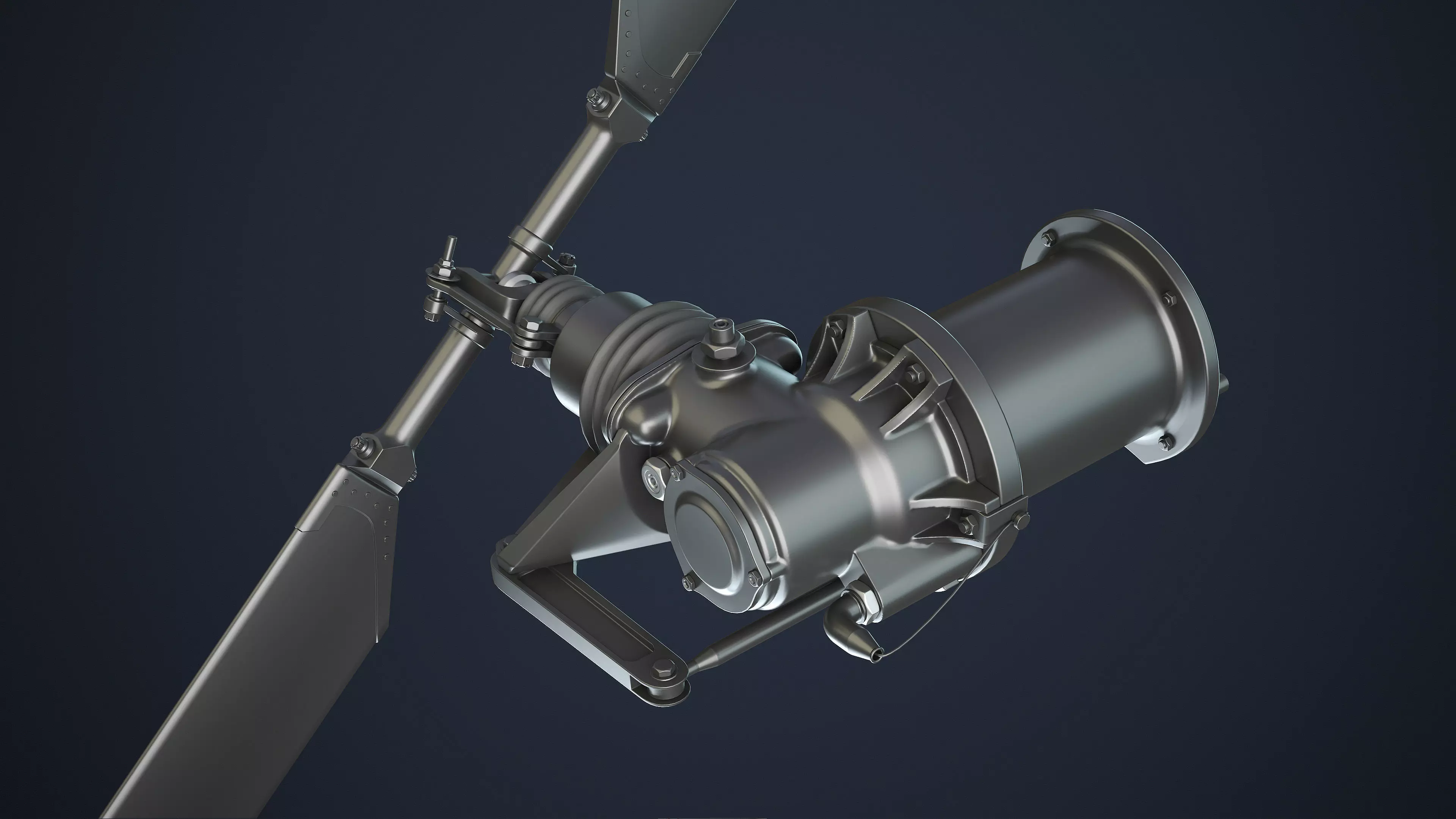 MH-6 Little Bird Rotors High-Poly 3D model_9