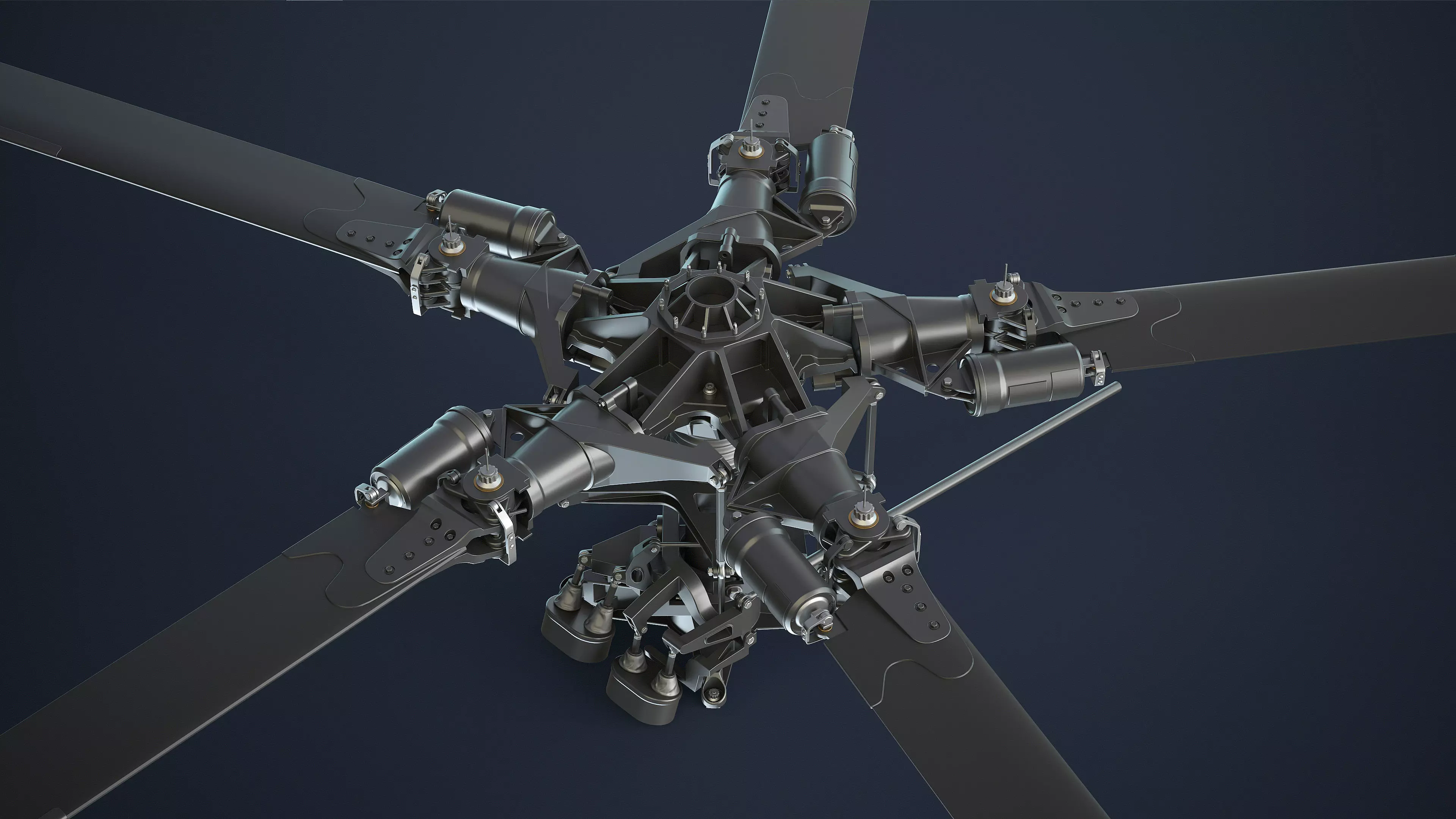 MH-6 Little Bird Rotors High-Poly 3D model_3