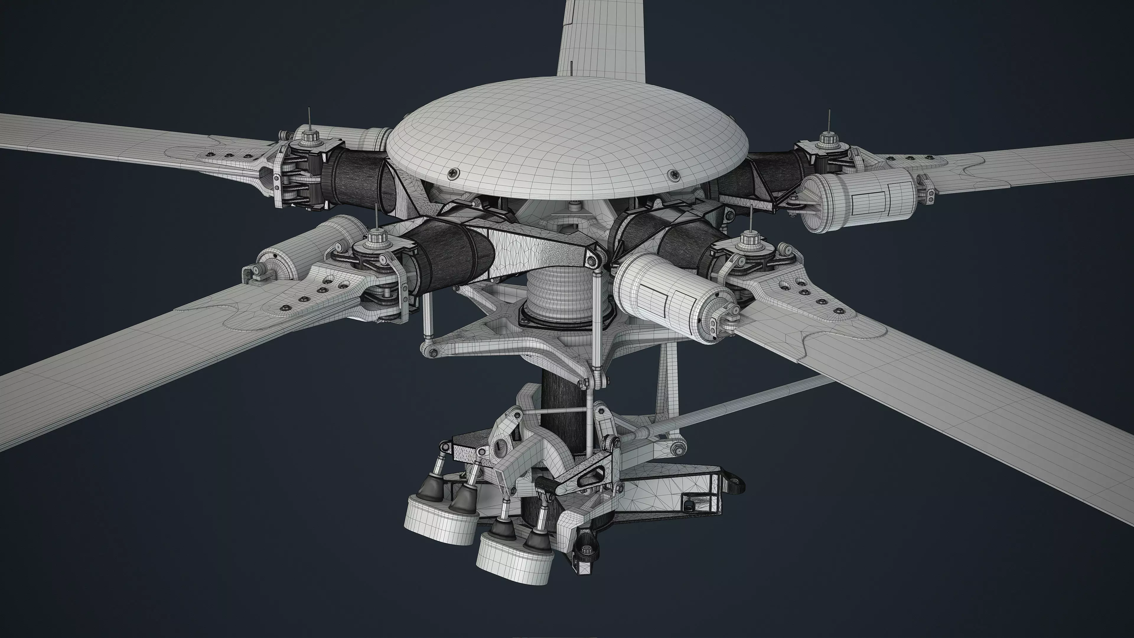 MH-6 Little Bird Rotors High-Poly 3D model_12