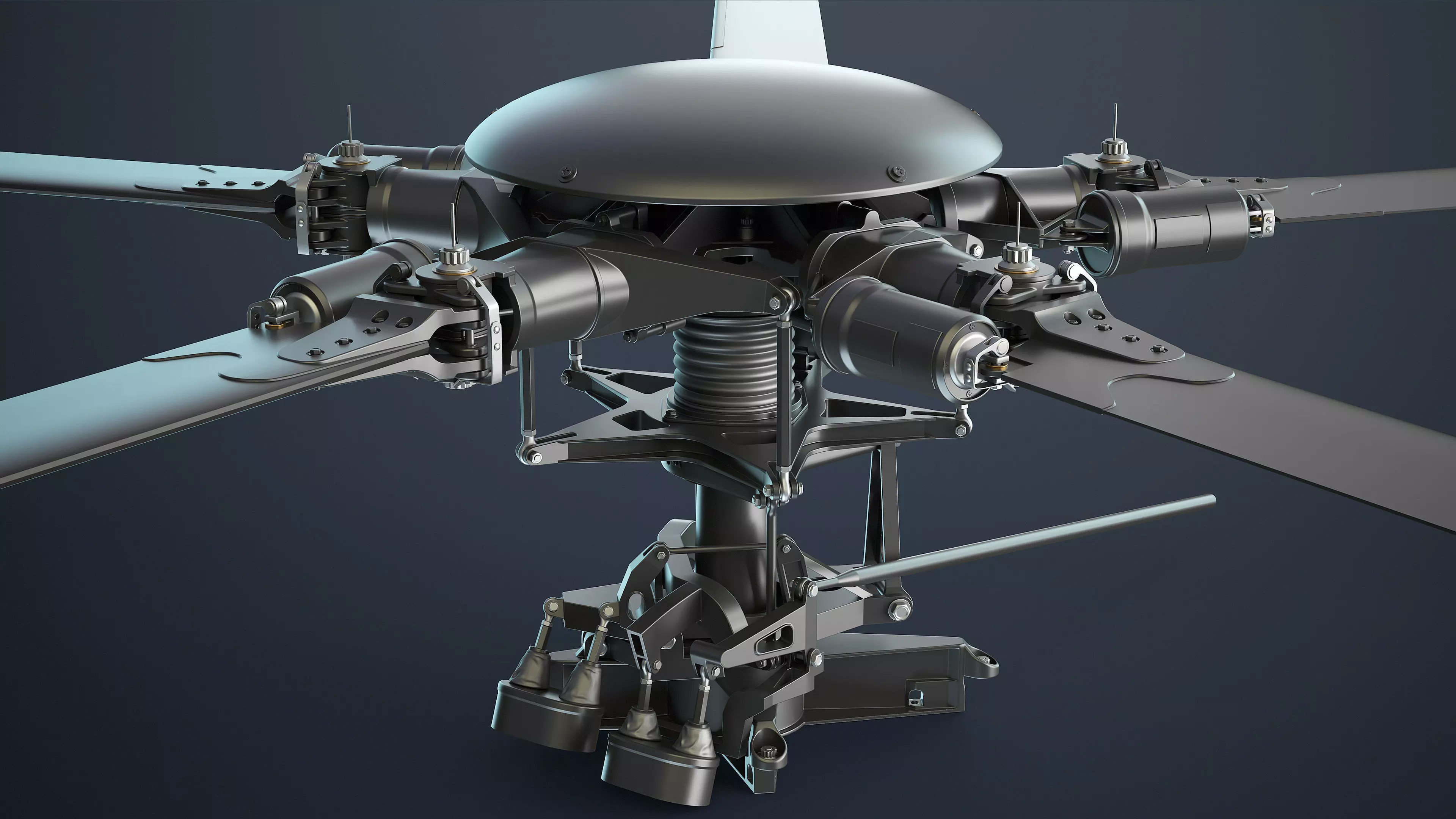 MH-6 Little Bird Rotors High-Poly 3D model_0