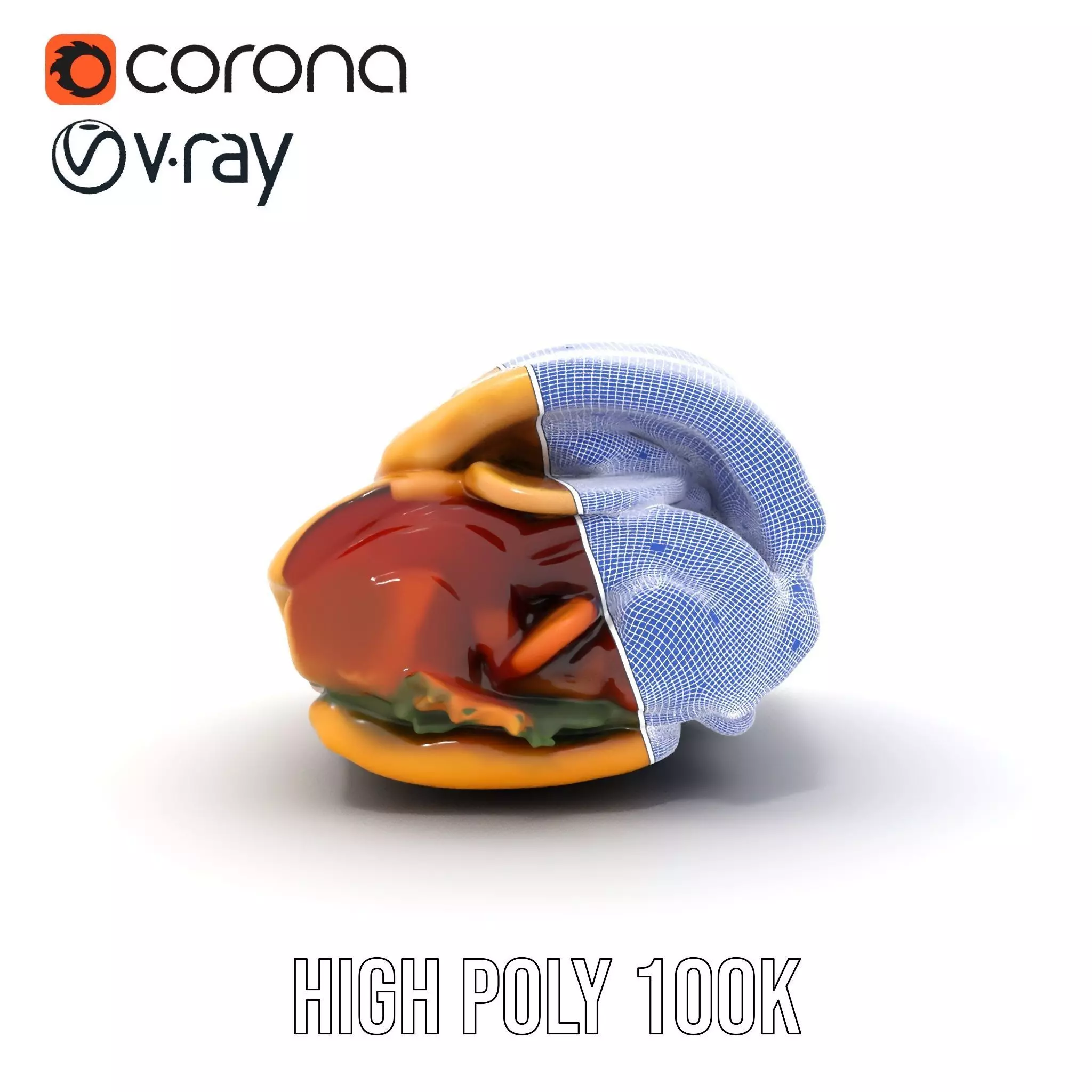 Spicy Chicken Wrap model pack Low-poly 3D model_34