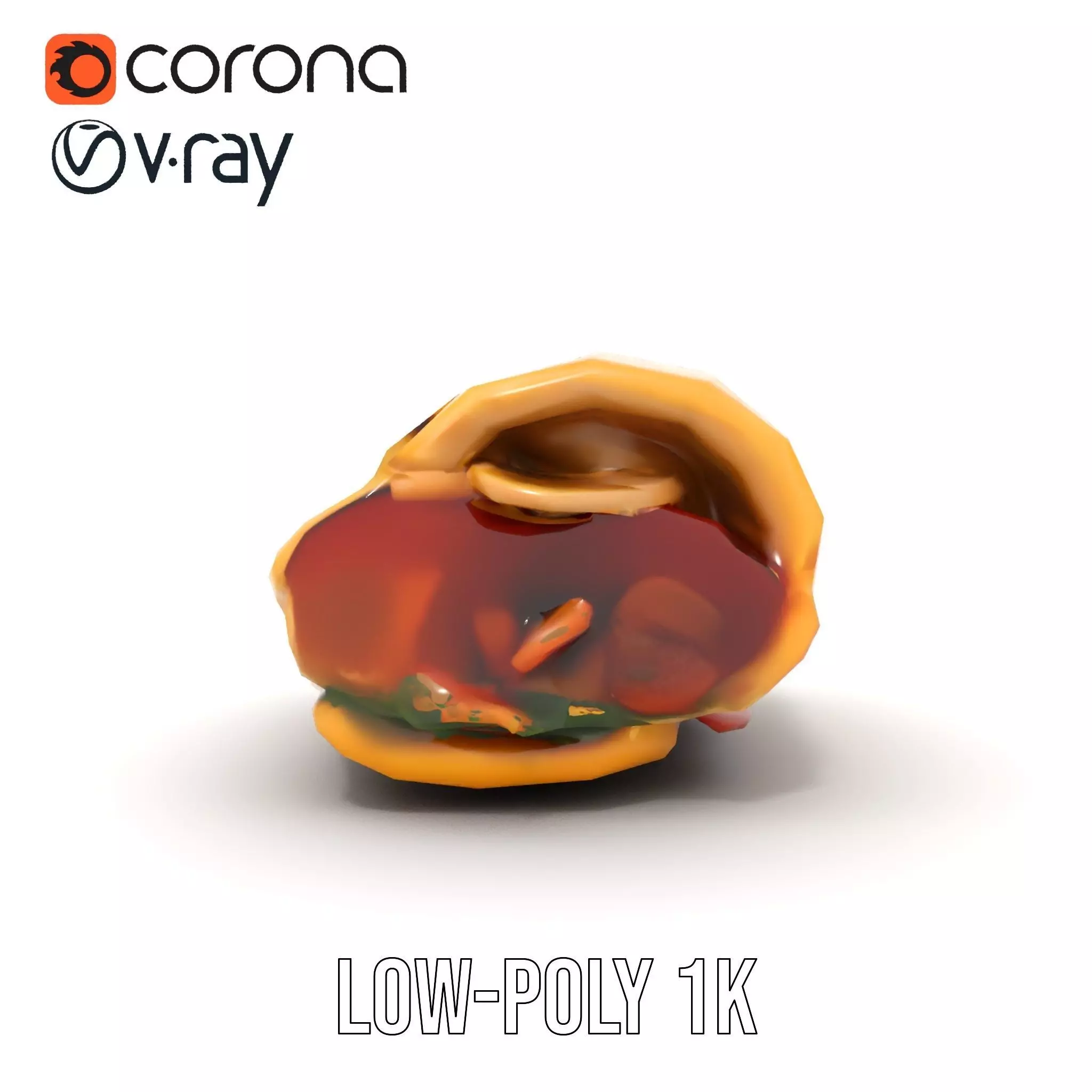 Spicy Chicken Wrap model pack Low-poly 3D model_10