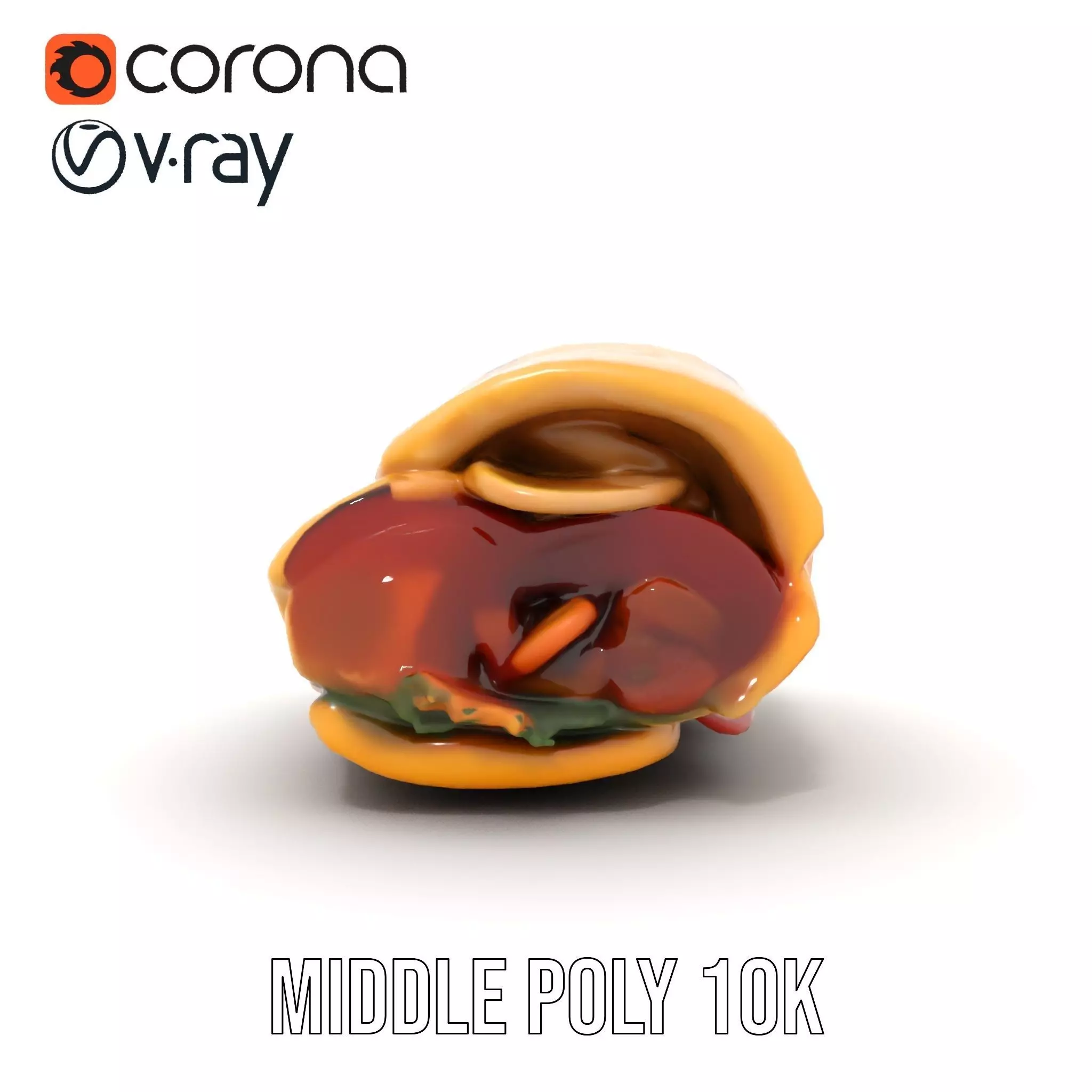 Spicy Chicken Wrap model pack Low-poly 3D model_12