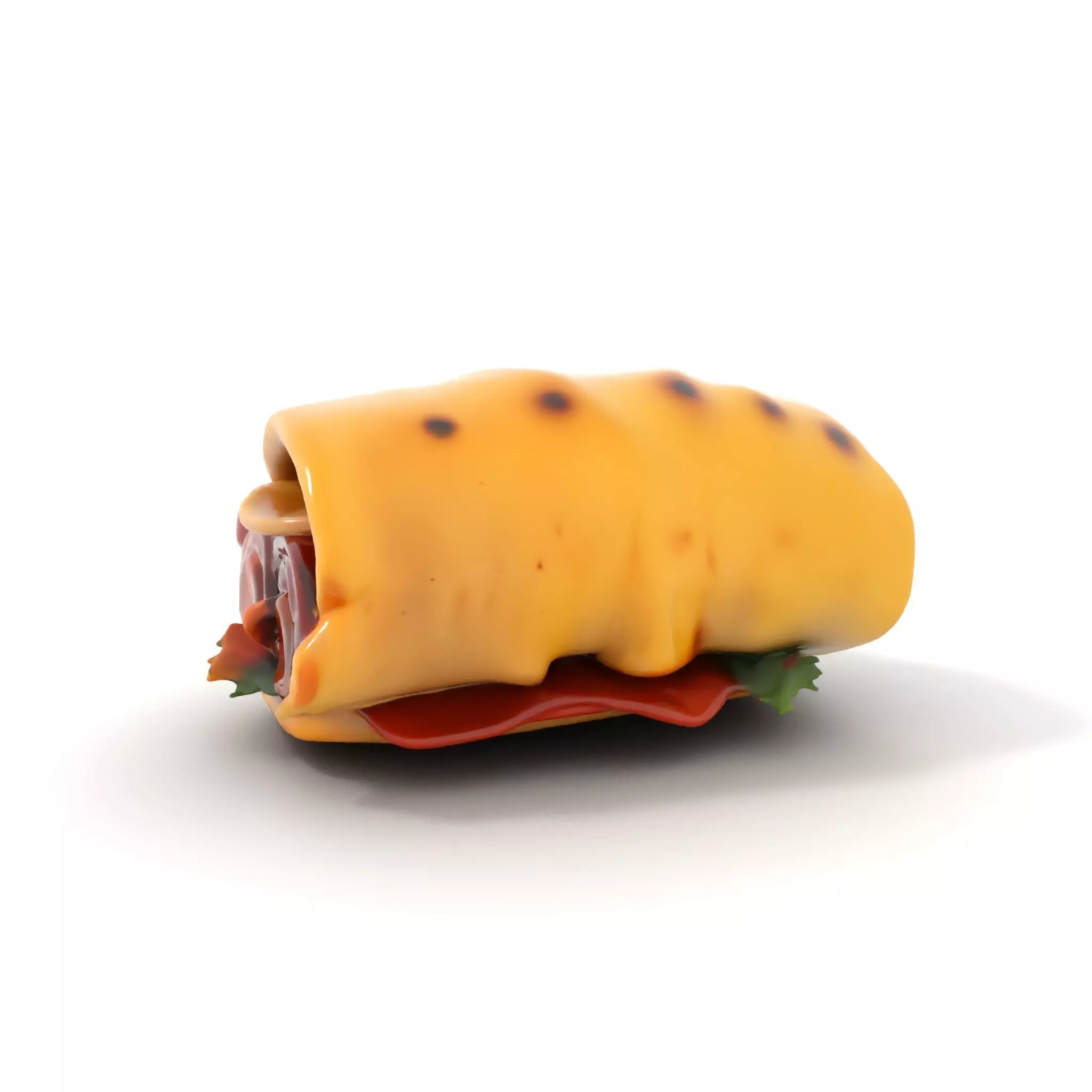 Spicy Chicken Wrap model pack Low-poly 3D model_0