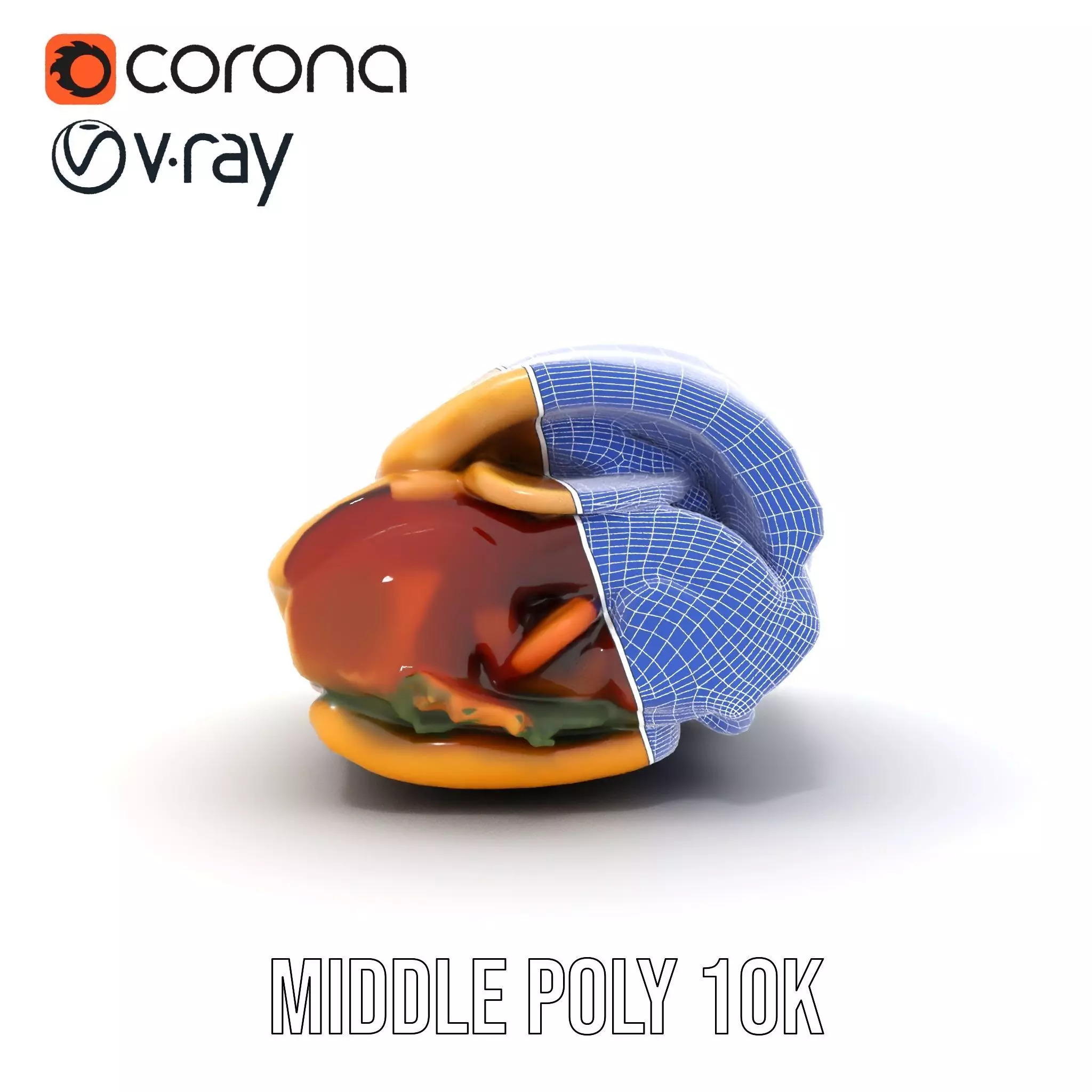 Spicy Chicken Wrap model pack Low-poly 3D model_25
