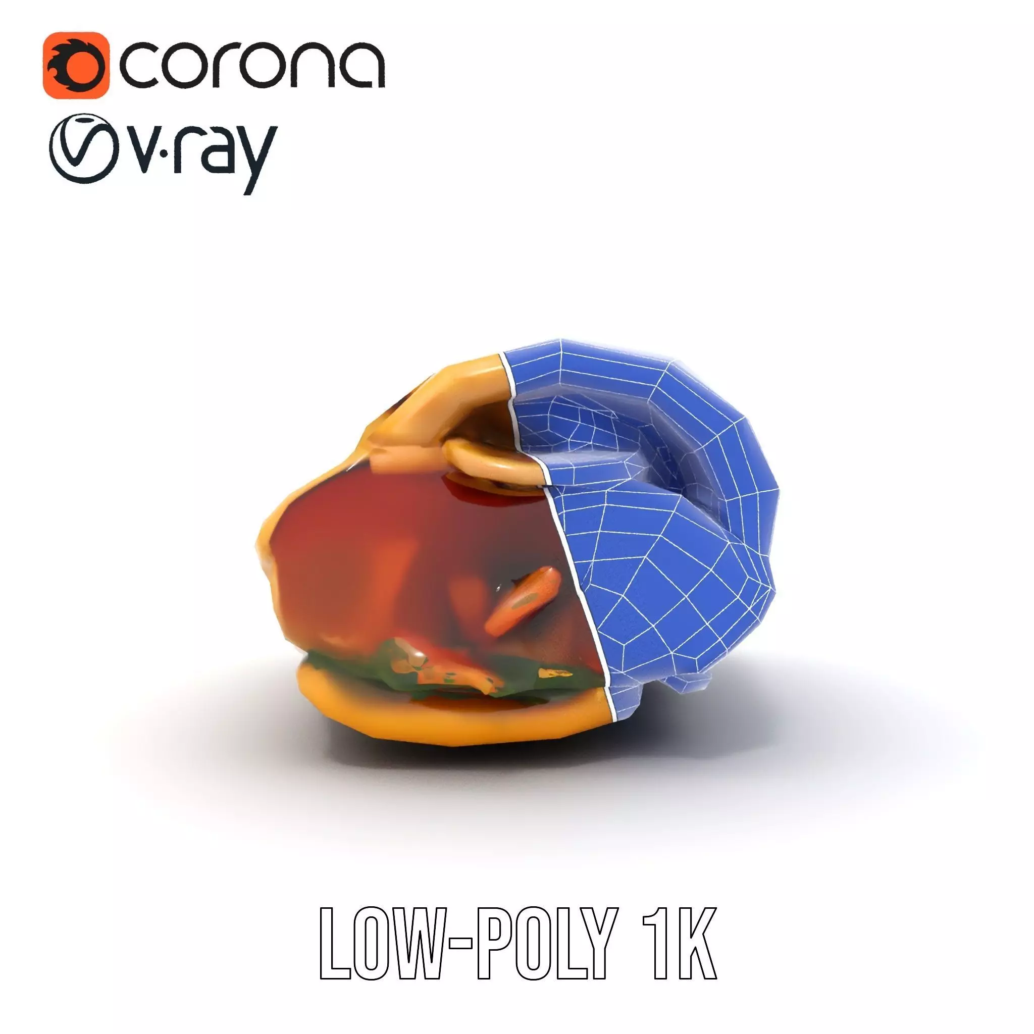 Spicy Chicken Wrap model pack Low-poly 3D model_31