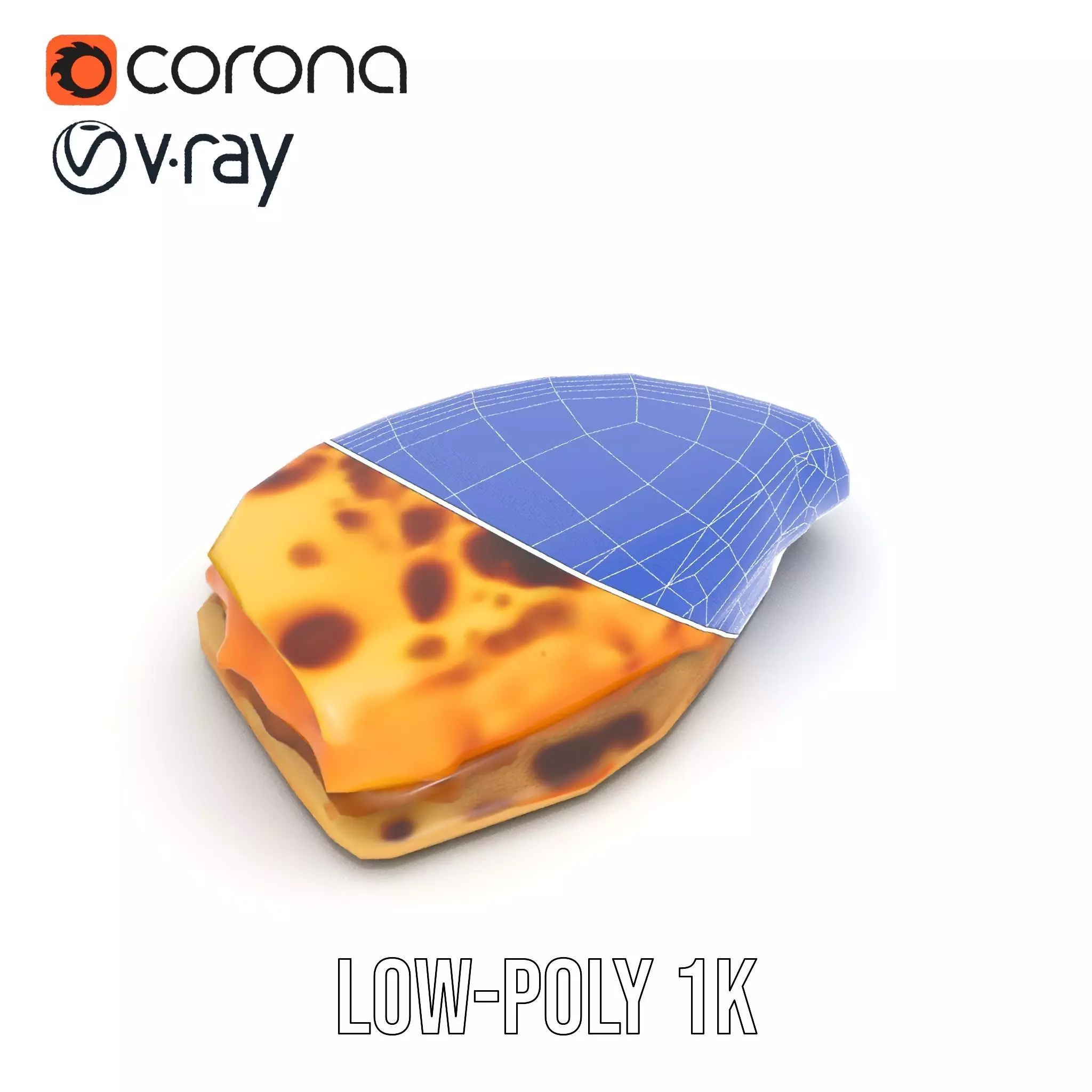 Cheesy Quesadilla model pack Low-poly 3D model_26