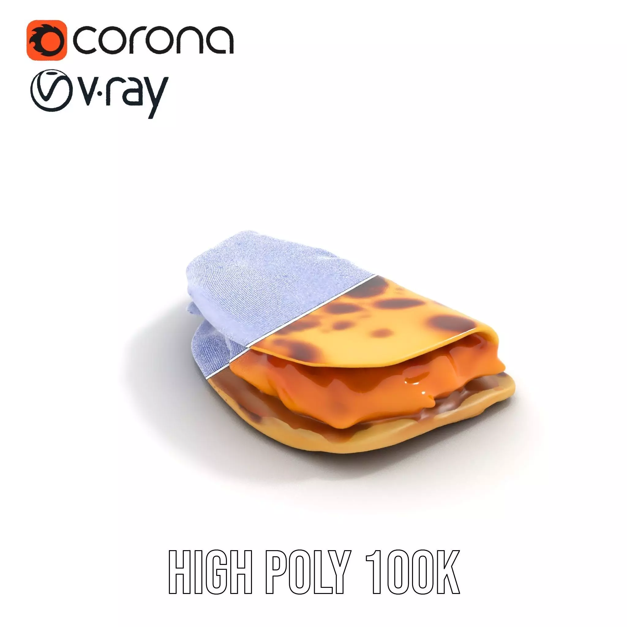 Cheesy Quesadilla model pack Low-poly 3D model_35