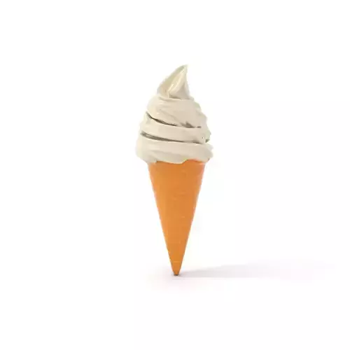 Vanilla Soft Serve Cone model pack Low-poly 3D model 6