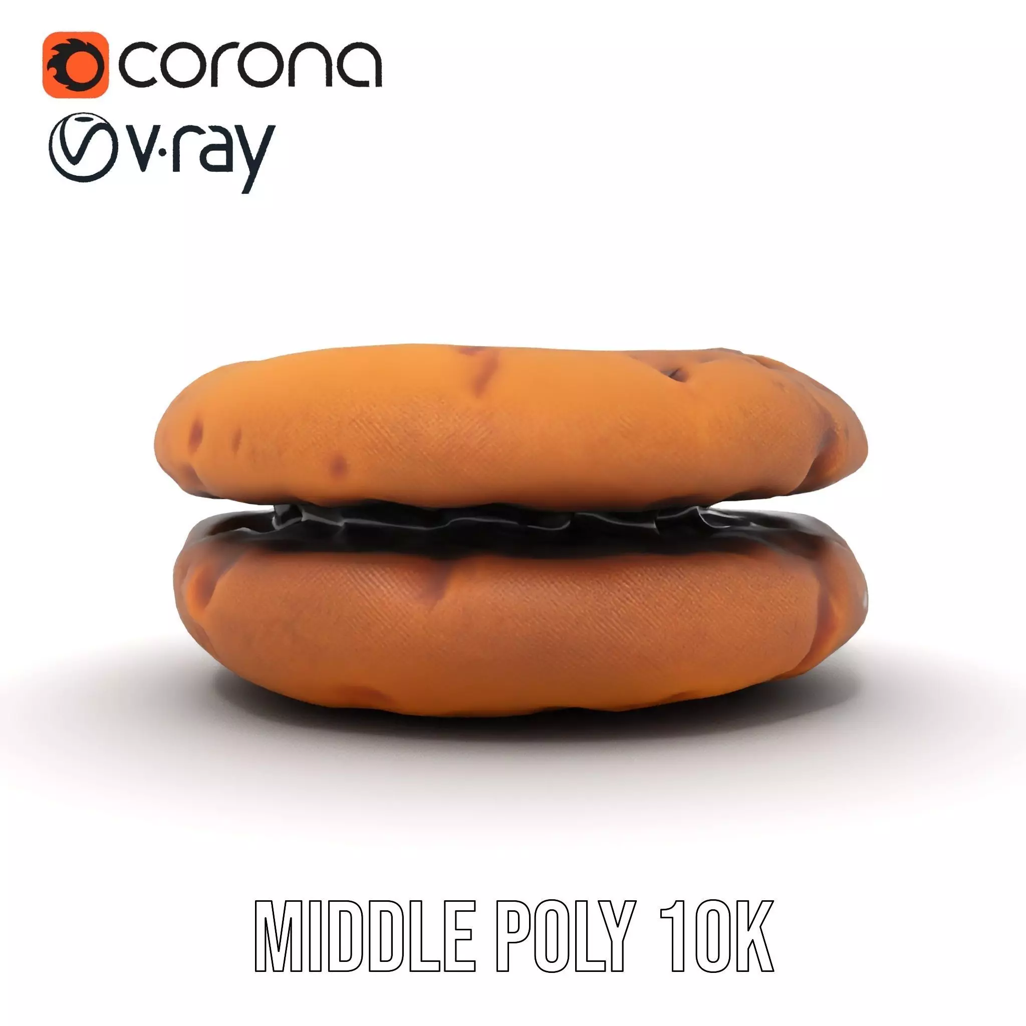 Chocolate Chip Cookie model pack Low-poly 3D model_16