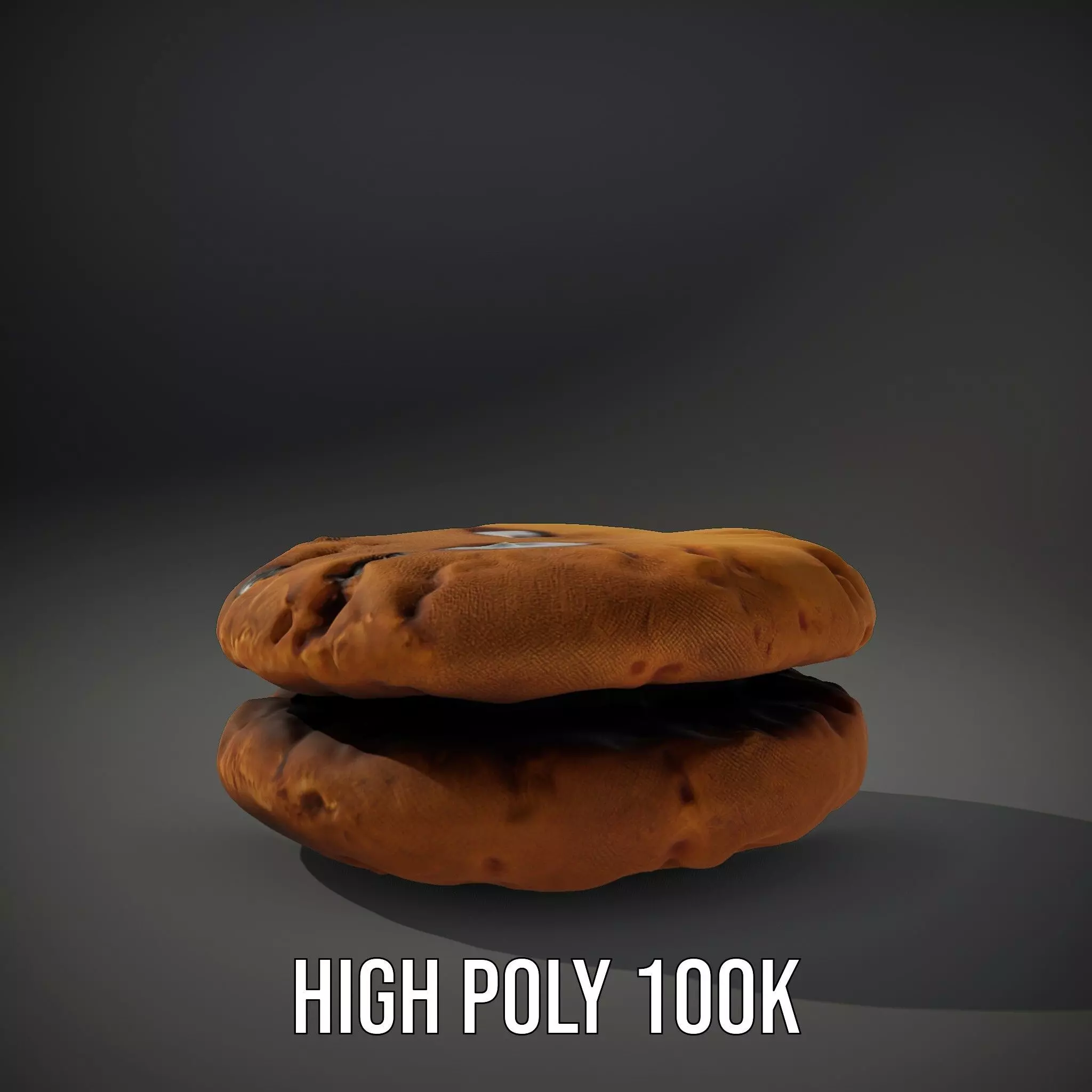 Chocolate Chip Cookie model pack Low-poly 3D model_15