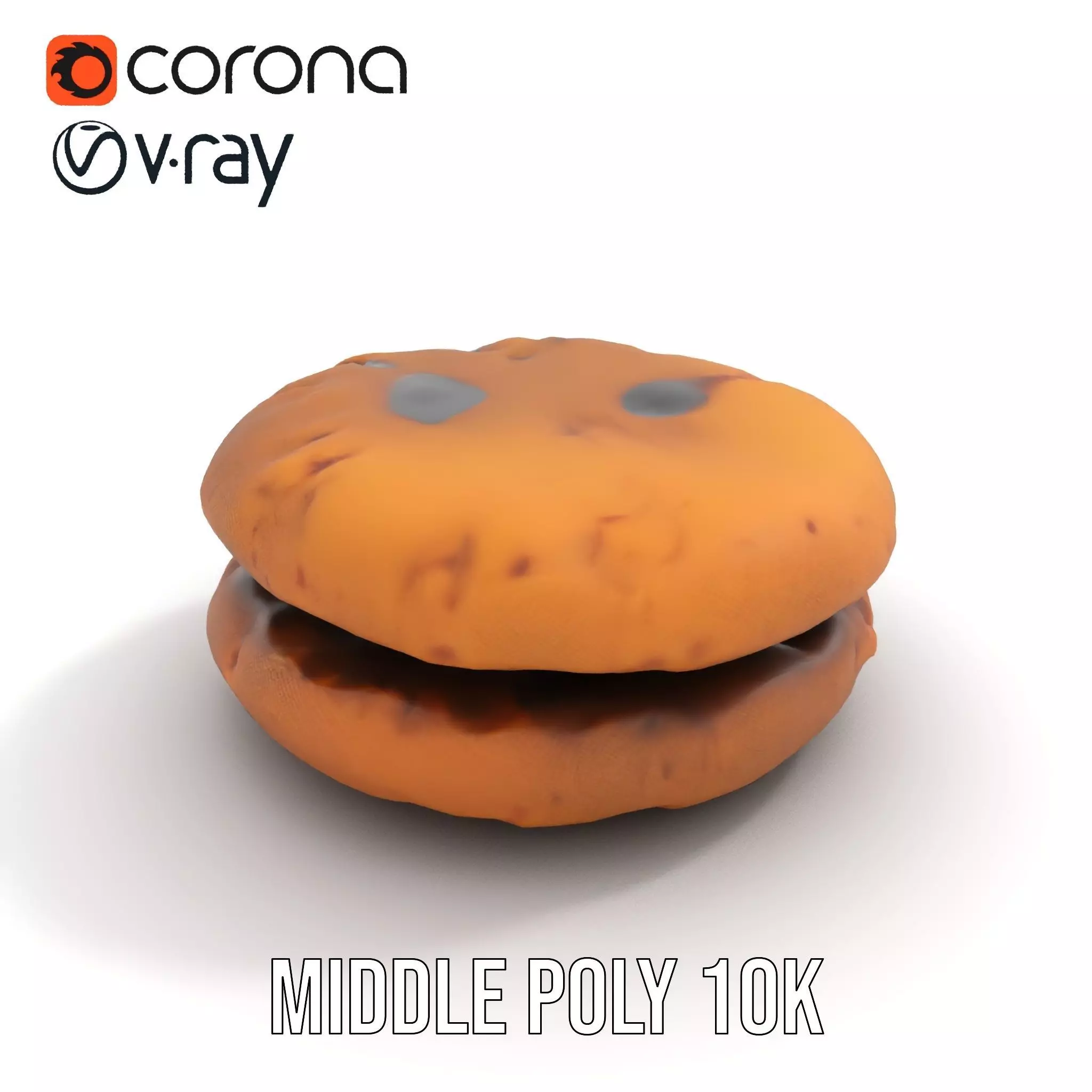 Chocolate Chip Cookie model pack Low-poly 3D model_13