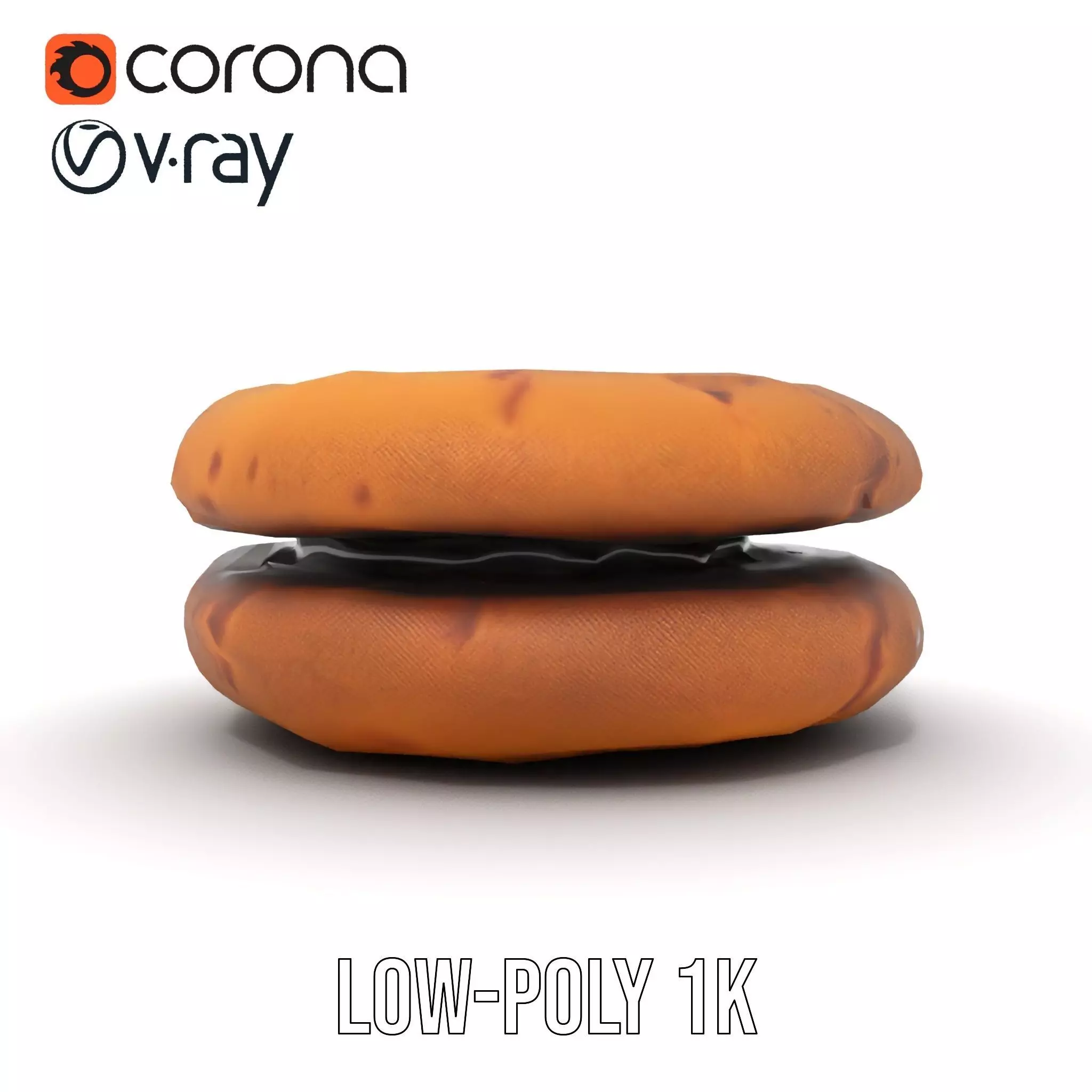 Chocolate Chip Cookie model pack Low-poly 3D model_17